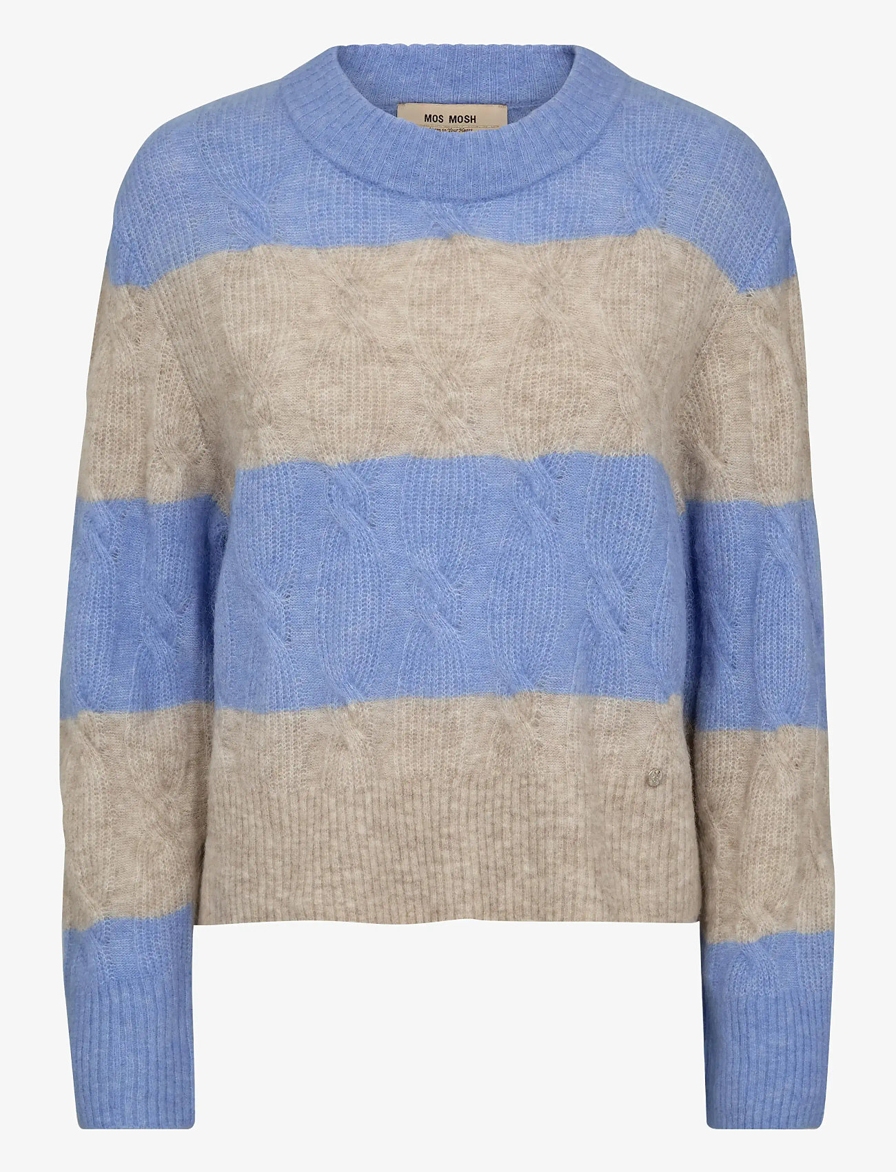 MOS MOSH - MMAryna Aidy O-Neck Knit - striktrøjer - hydrangea - 0