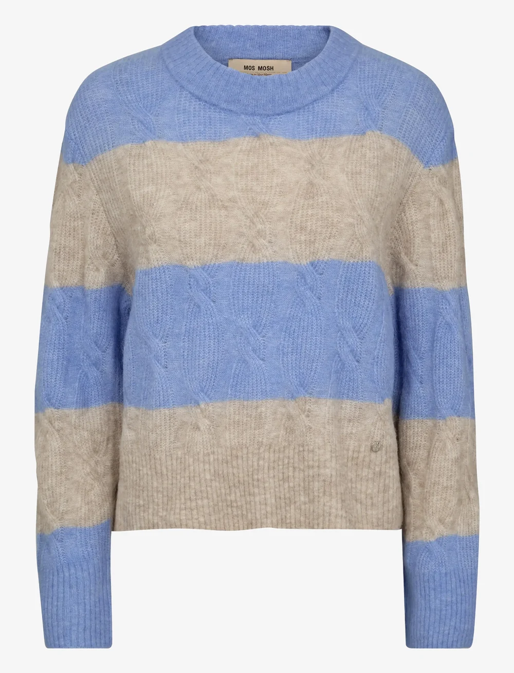 MOS MOSH - MMAryna Aidy O-Neck Knit - striktrøjer - hydrangea - 0