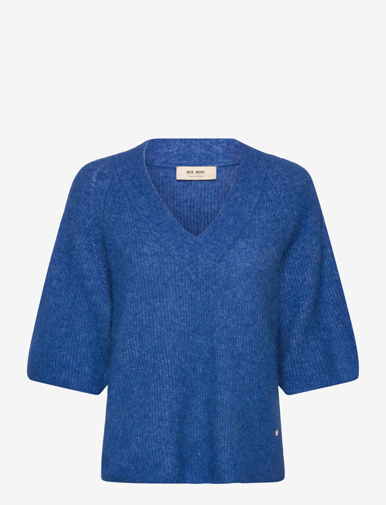 MOS MOSH - MMTaci 3/4 V-Neck Knit - neulepuserot - blue lolite - 0
