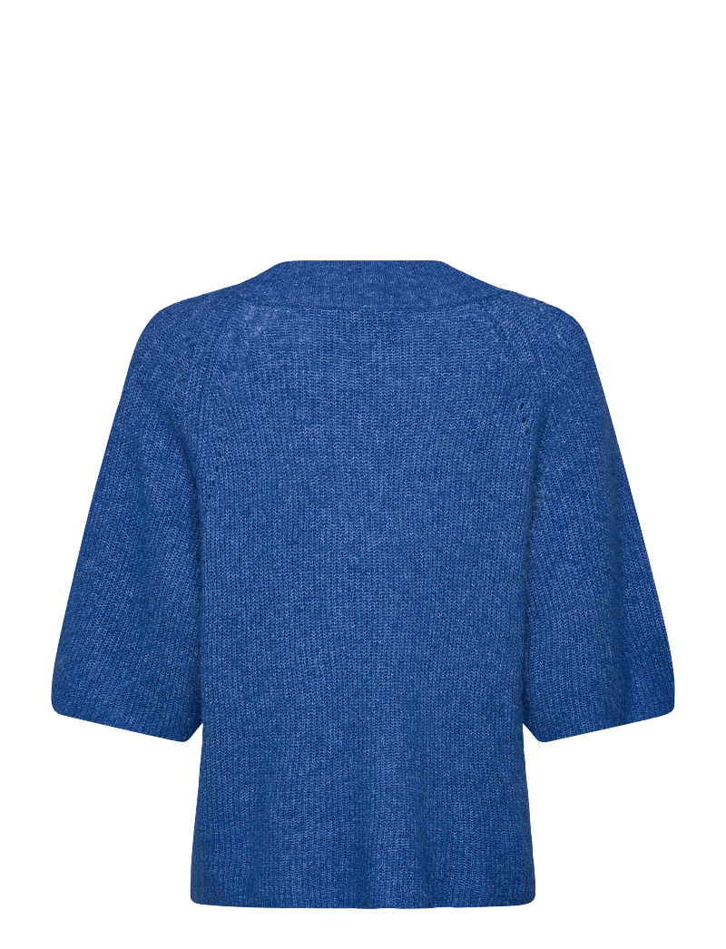 MOS MOSH - MMTaci 3/4 V-Neck Knit - neulepuserot - blue lolite - 1