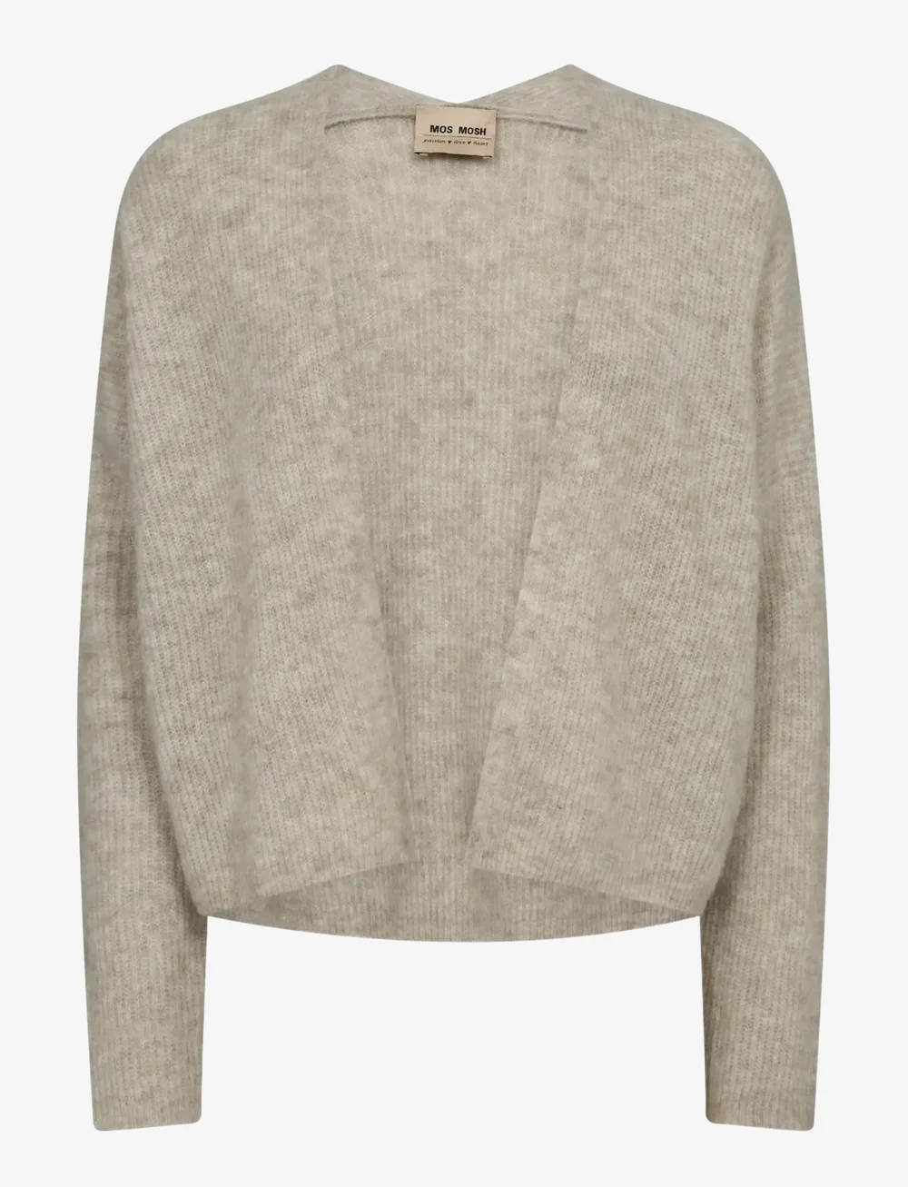 MOS MOSH - MMThora Relax Knit Cardigan - koftor - feather gray - 0