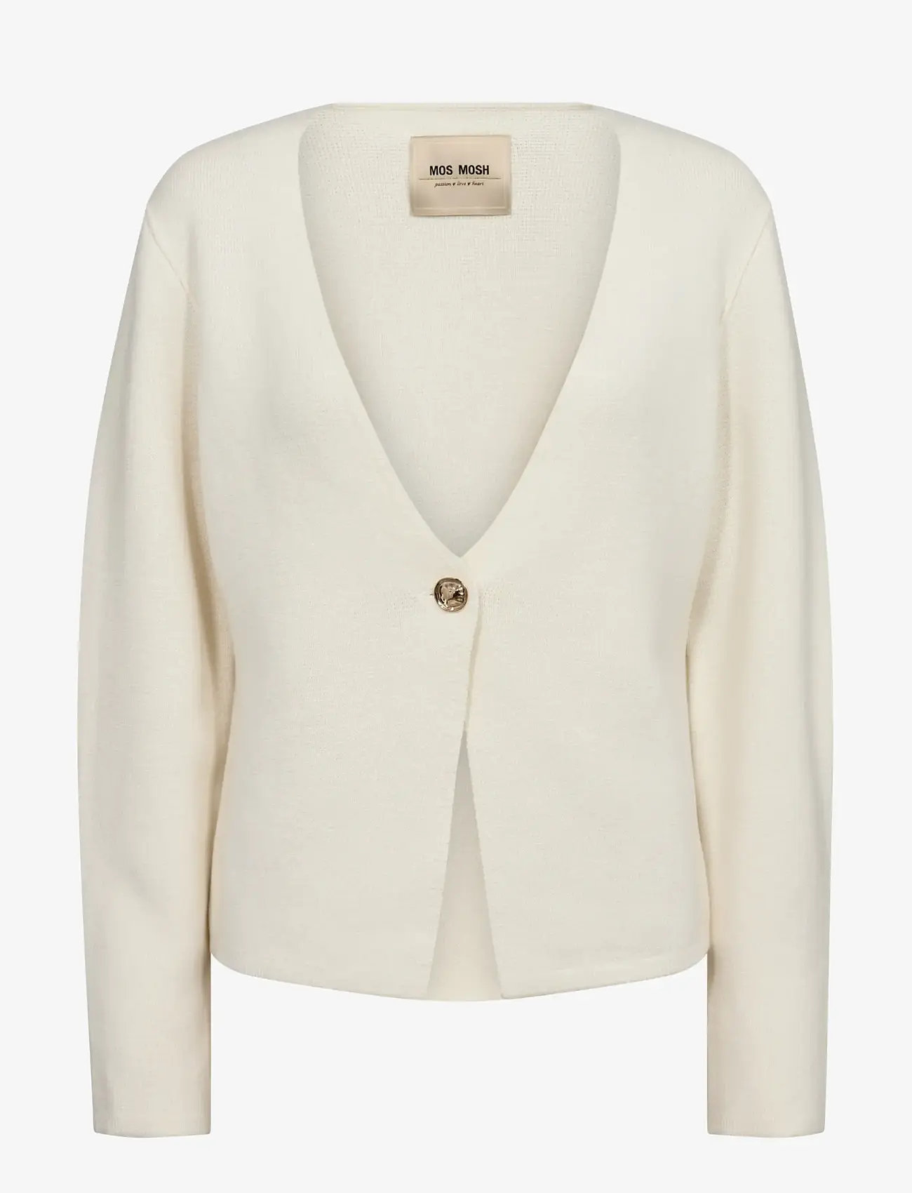 MOS MOSH - MMTaegan Knit Cardigan - koftor - ecru - 0