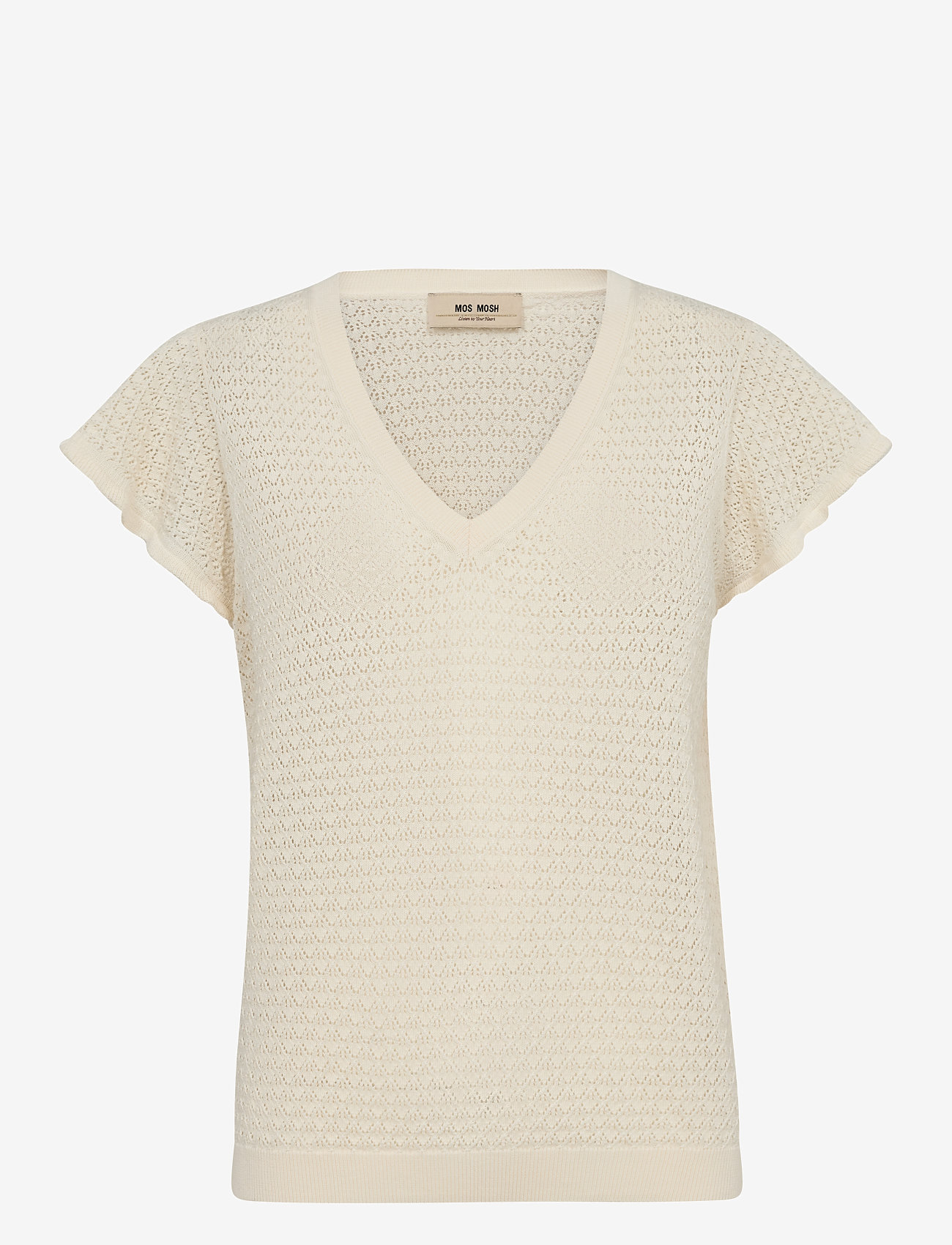 MOS MOSH - MMGanna Pattern V-neck Knit - pullover - ecru - 0