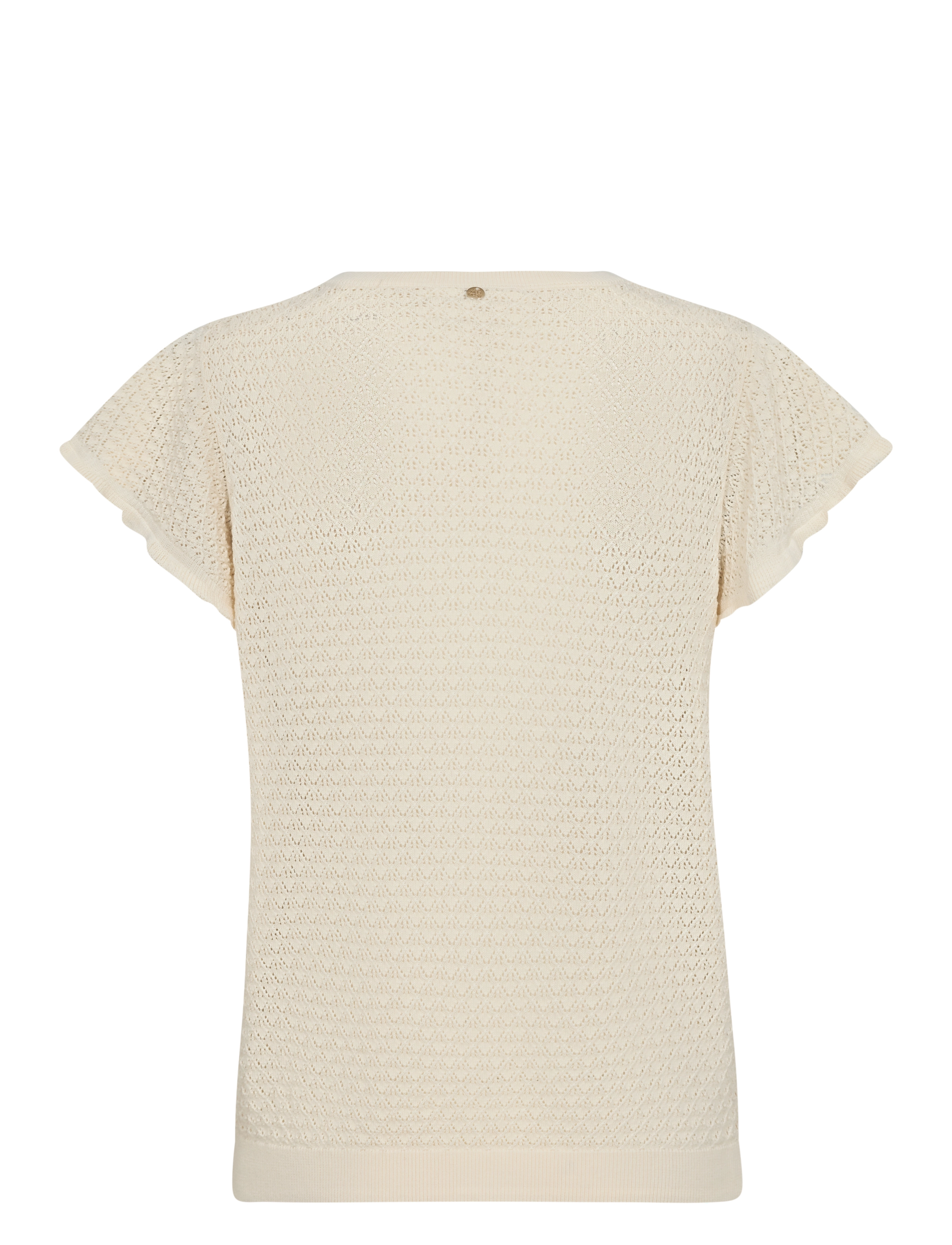 MOS MOSH - MMGanna Pattern V-neck Knit - neulepuserot - ecru - 1
