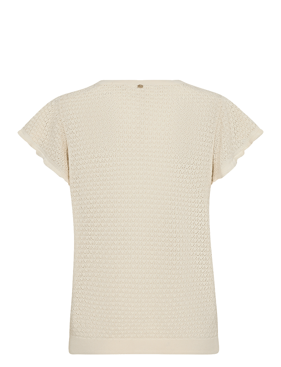 MOS MOSH - MMGanna Pattern V-neck Knit - kampsunid - ecru - 1