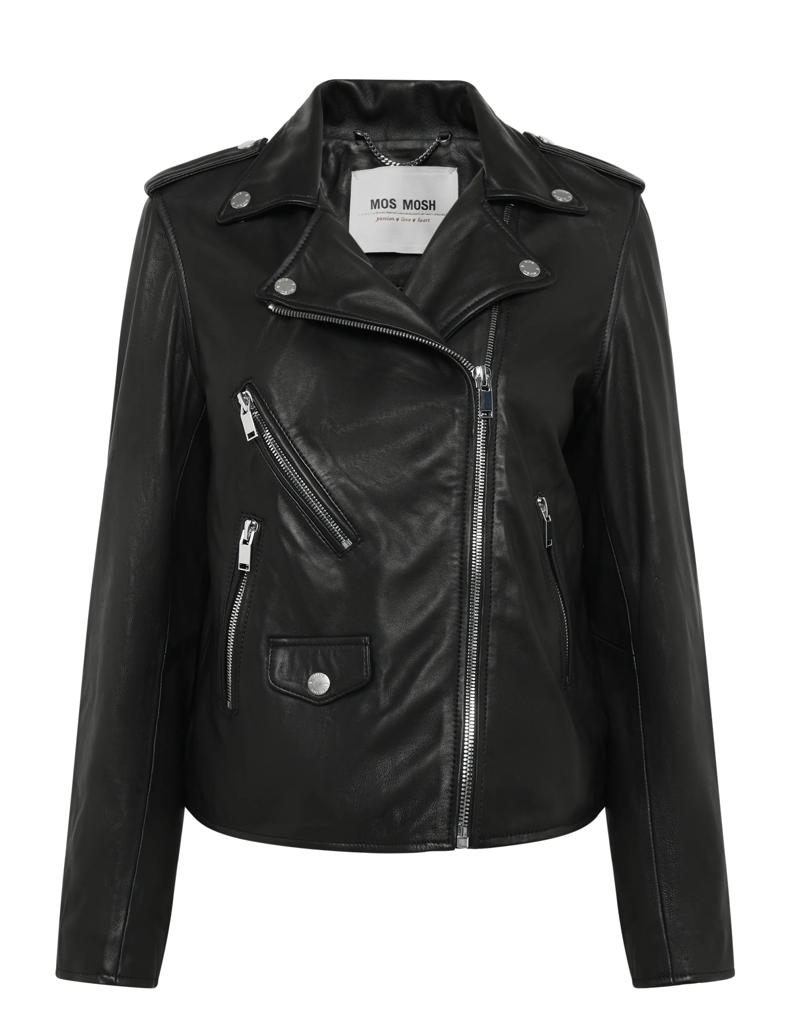 MOS MOSH MMMitchel Mol Leather Jacket - Inspiration - BLACK / black