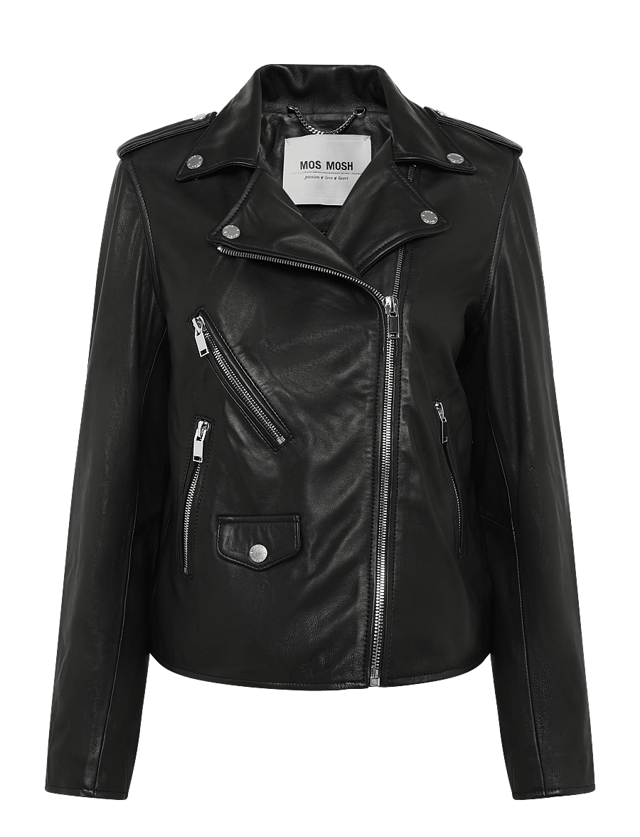 MOS MOSH - MMMitchel Mol Leather Jacket - læderjakker - black - 1