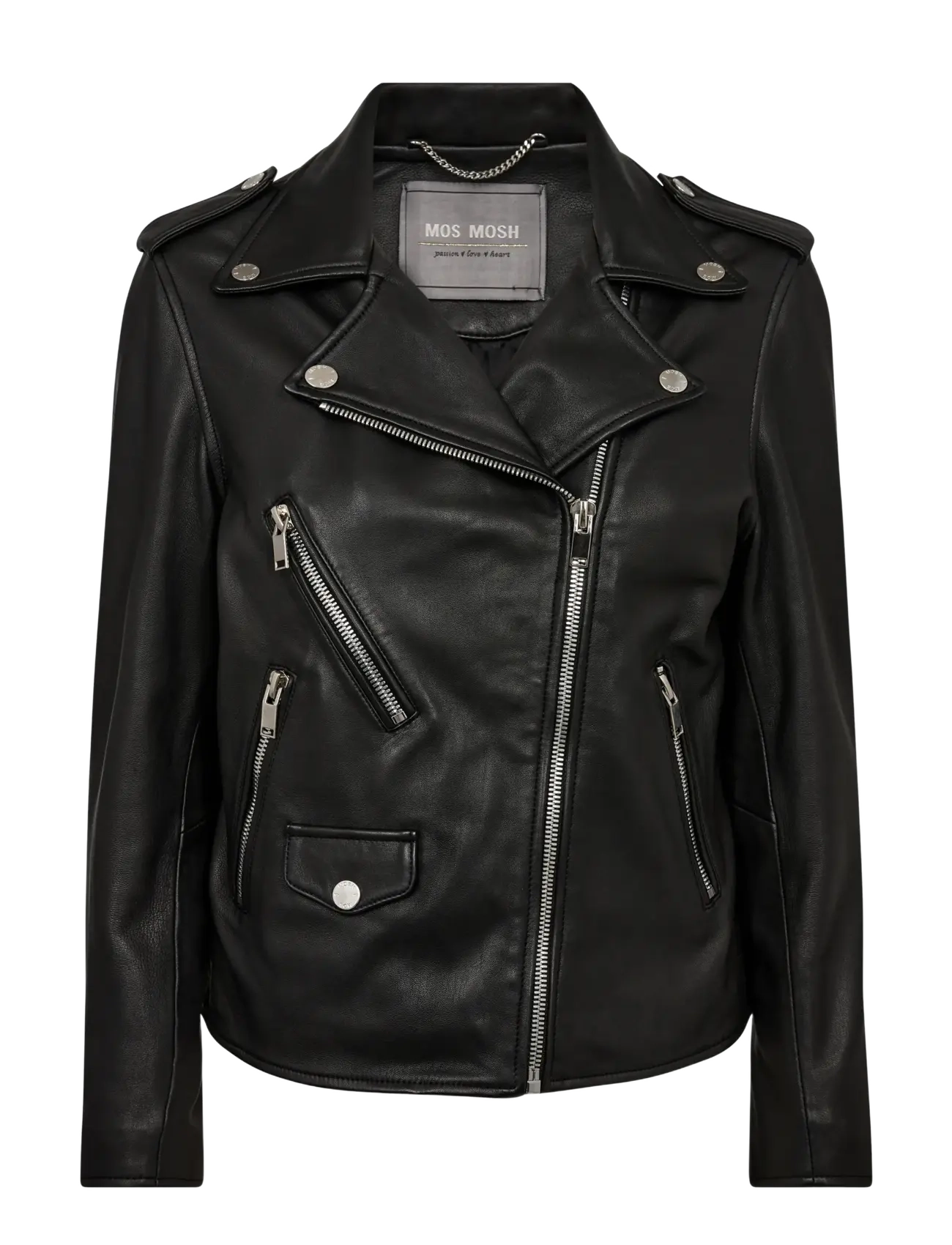 MOS MOSH MMMitchel Mol Leather Jacket - Tøj - BLACK / black