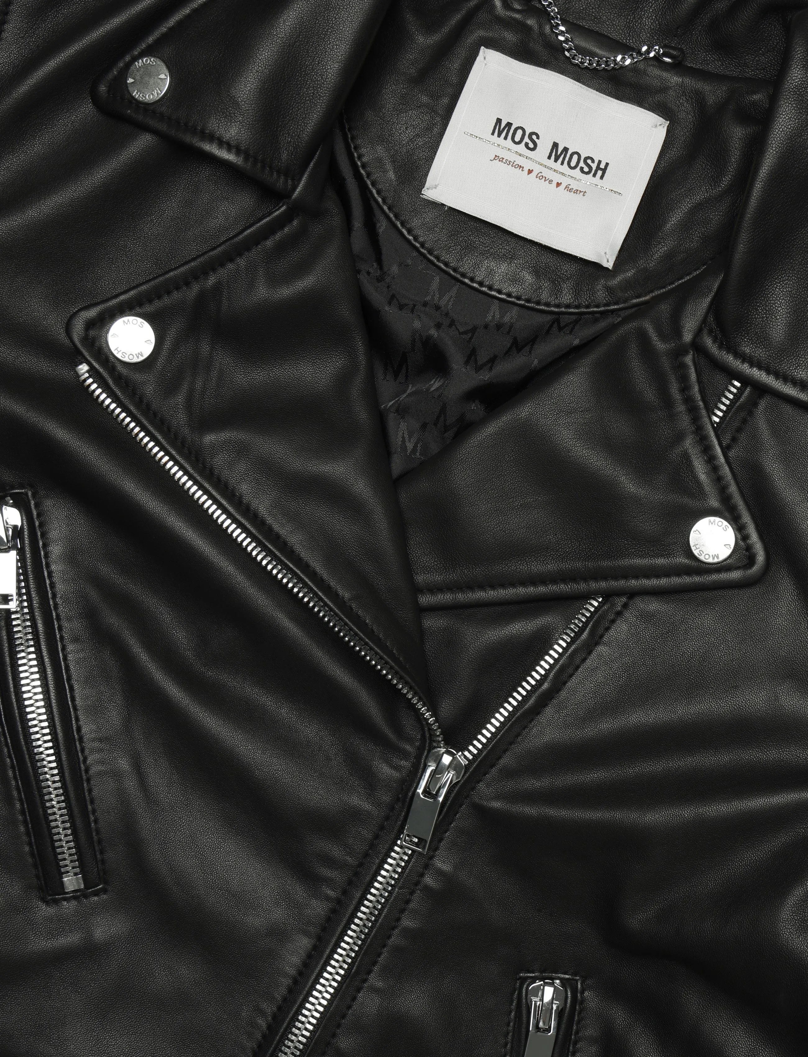 MOS MOSH - MMMitchel Mol Leather Jacket - kevadjoped - black - 2