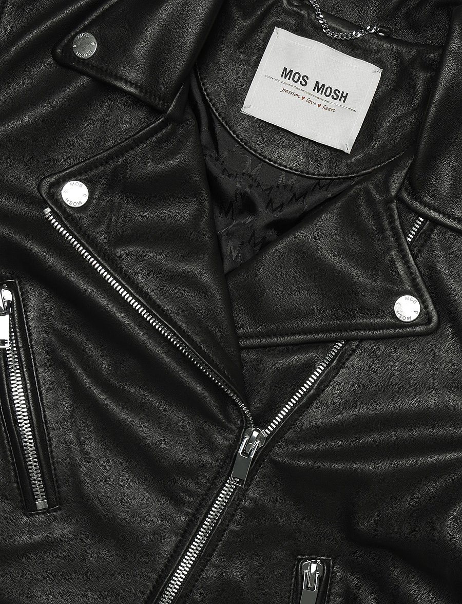 MOS MOSH - MMMitchel Mol Leather Jacket - læderjakker - black - 5