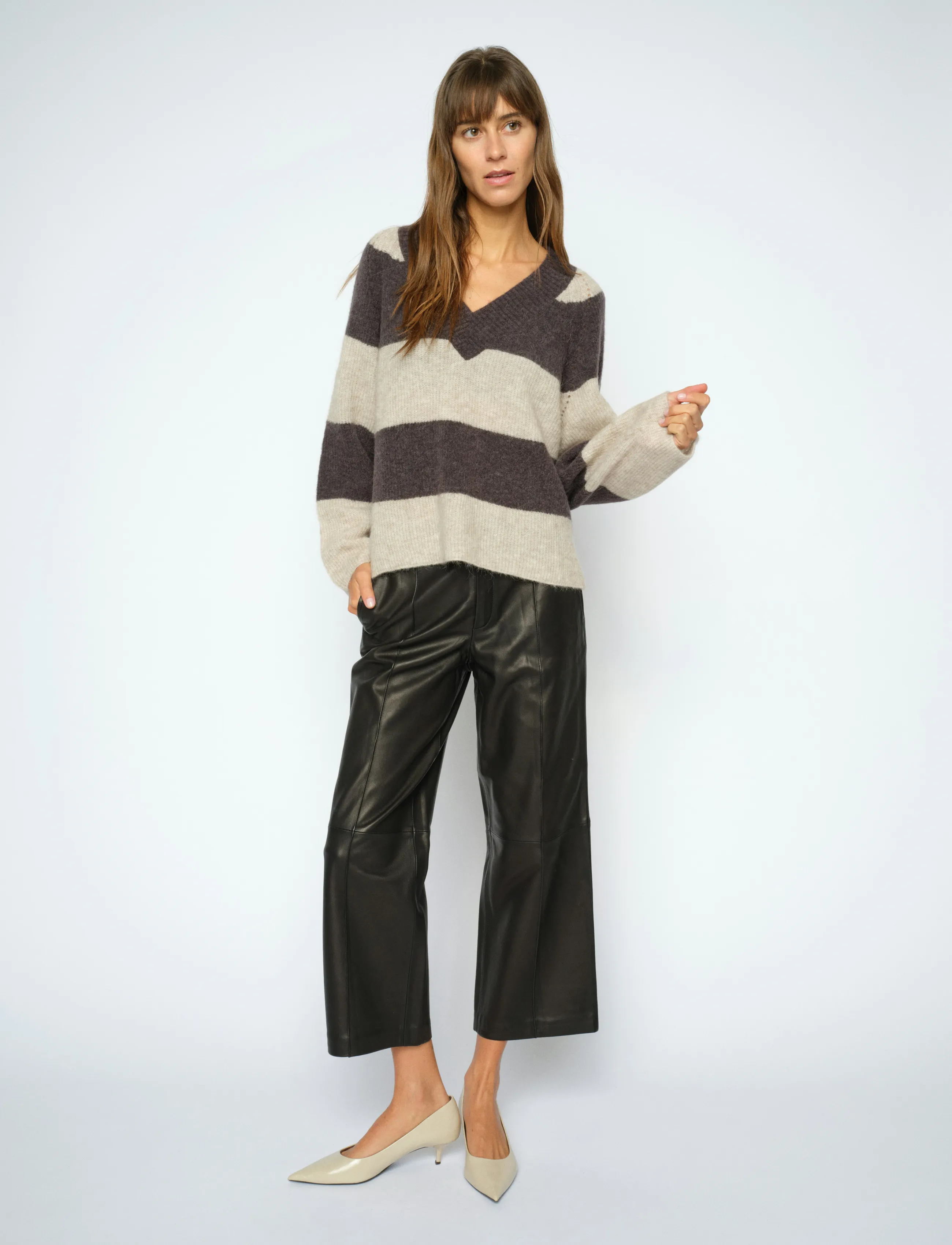 MOS MOSH Mmcomo Leather Pant, 42, Black, Bukser > Leggings-Bukser I Læder, Dame