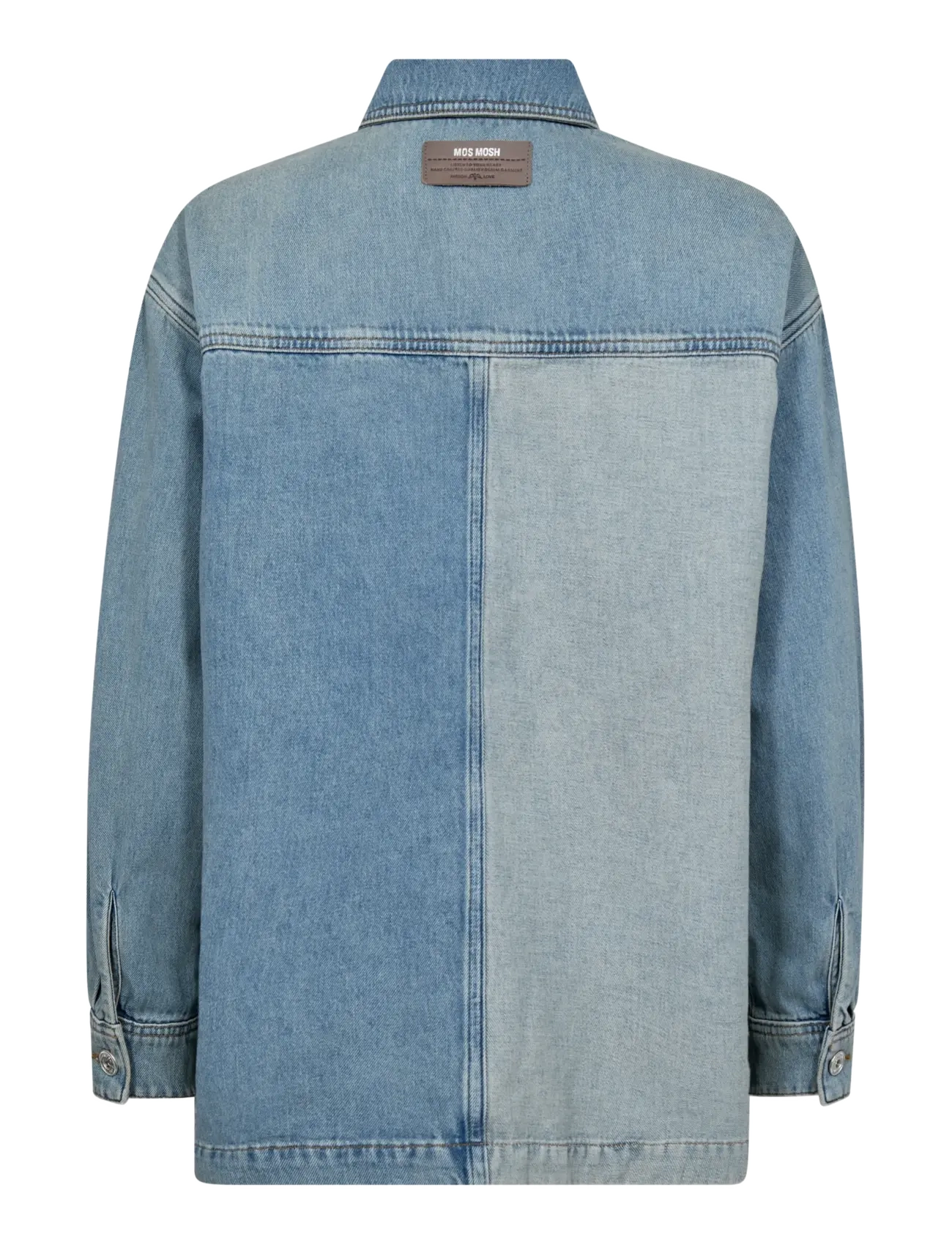 MOS MOSH - MMLydia Block Shirt - krekli ar garām piedurknēm - mid blue - 1