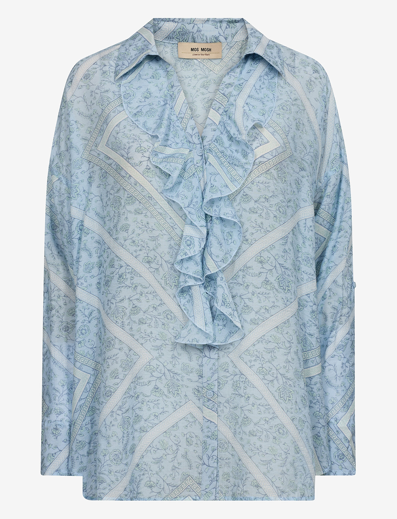 MOS MOSH - MMJelena Boarda Shirt - langærmede bluser - skyway - 0