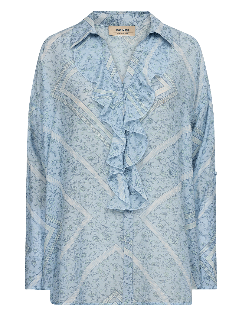 MOS MOSH - MMJelena Boarda Shirt - langærmede bluser - skyway - 0