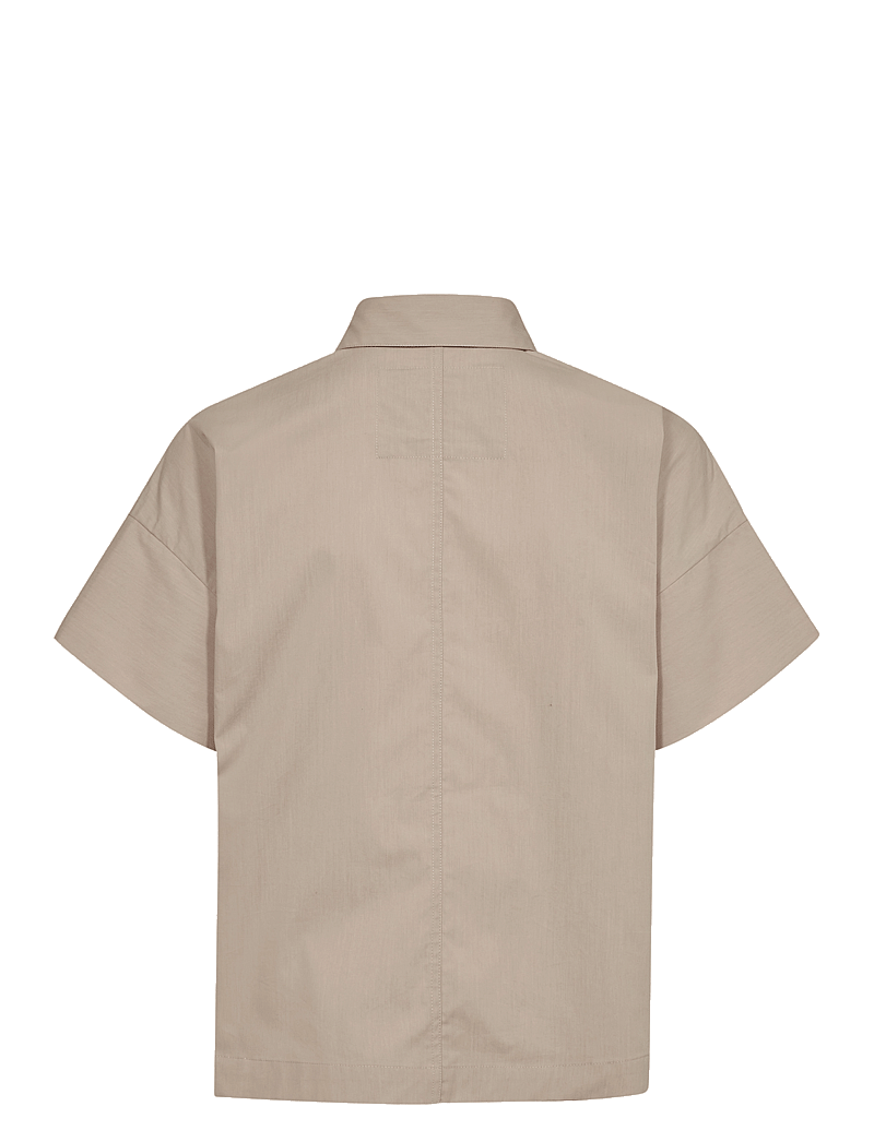 MOS MOSH - MMTazhi Cotny Shirt - lühikeste varrukatega särgid - feather gray - 1