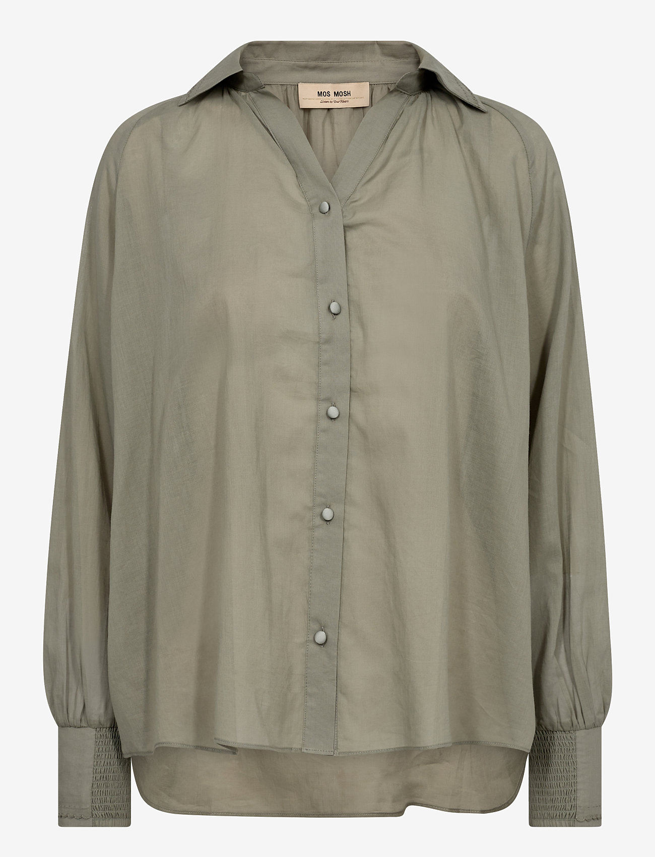 MOS MOSH - MMMarcela Voile Shirt - langärmlige hemden - shadow - 0