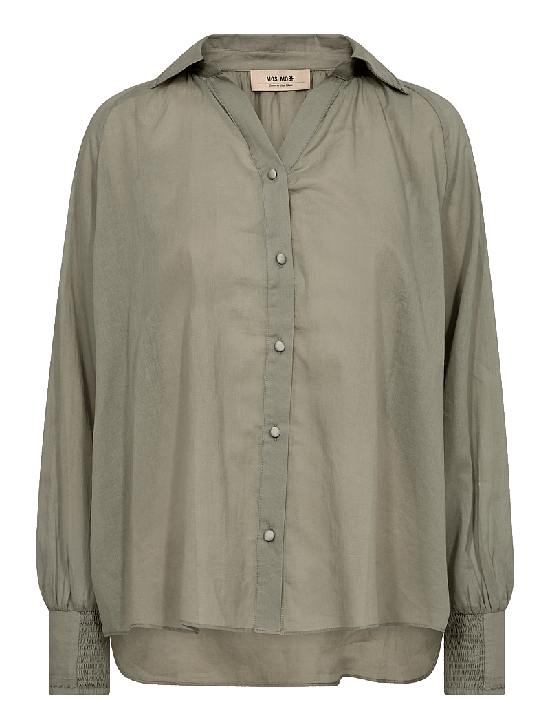MOS MOSH - MMMarcela Voile Shirt - langärmlige hemden - shadow - 0