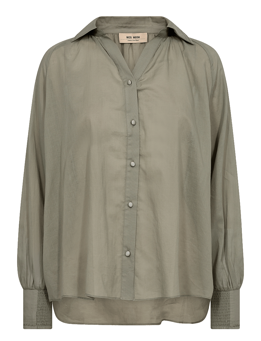 MOS MOSH - MMMarcela Voile Shirt - langärmlige hemden - shadow - 0