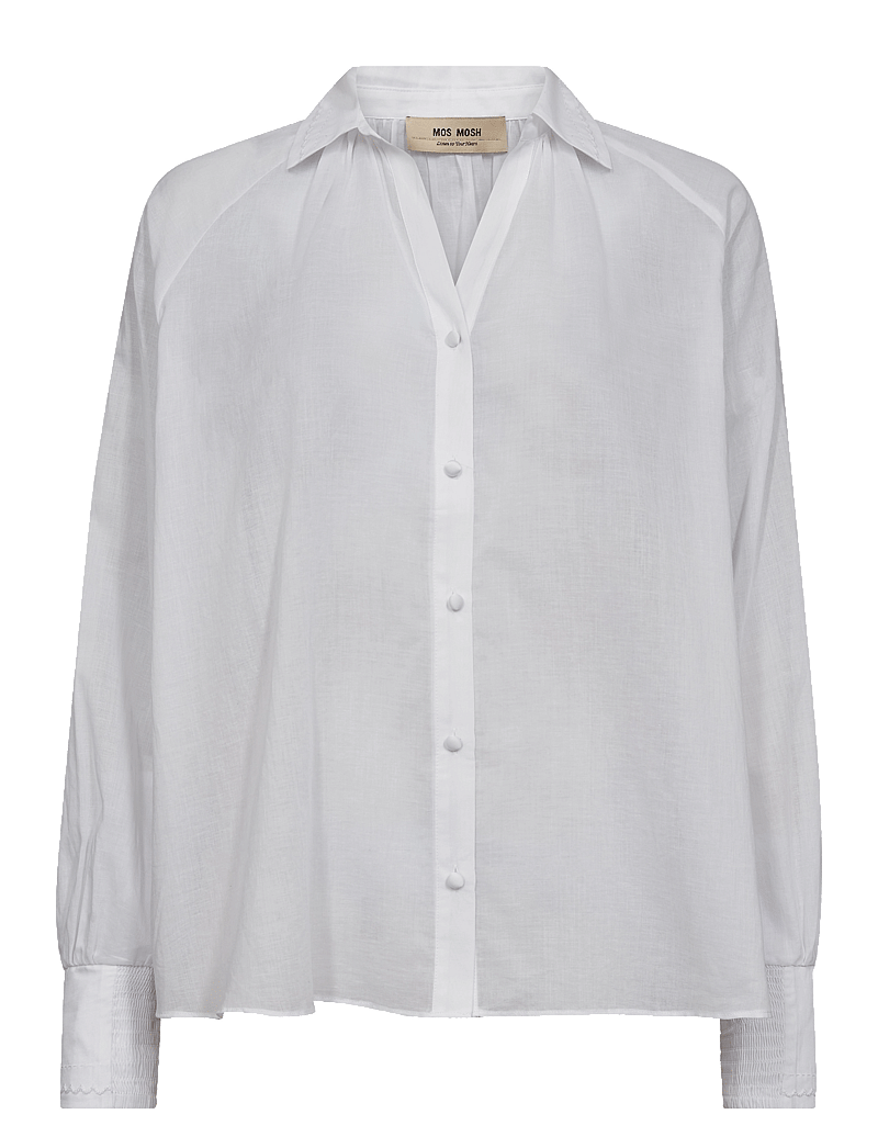MOS MOSH - MMMarcela Voile Shirt - langärmlige hemden - white - 0