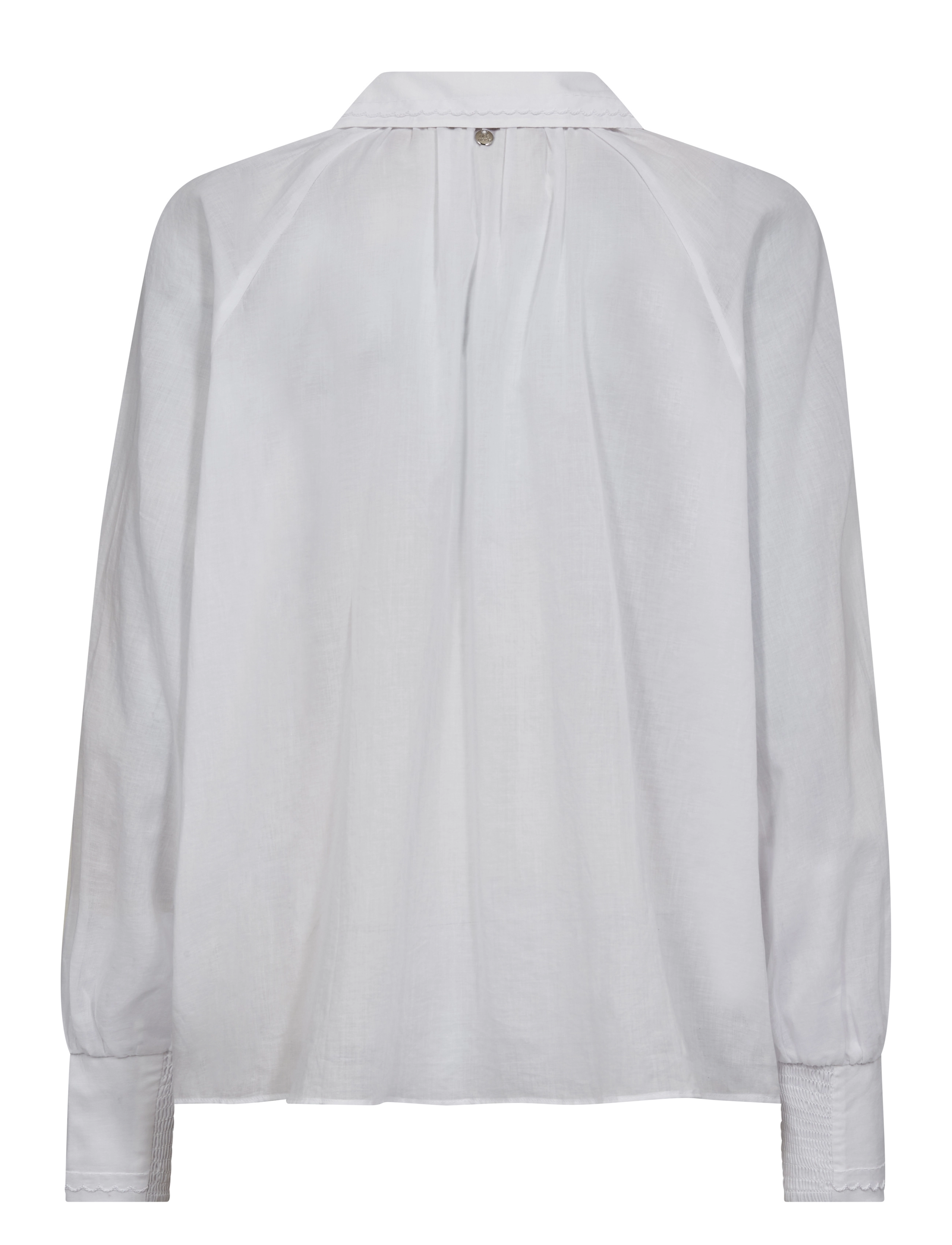 MOS MOSH - MMMarcela Voile Shirt - long-sleeved shirts - white - 1