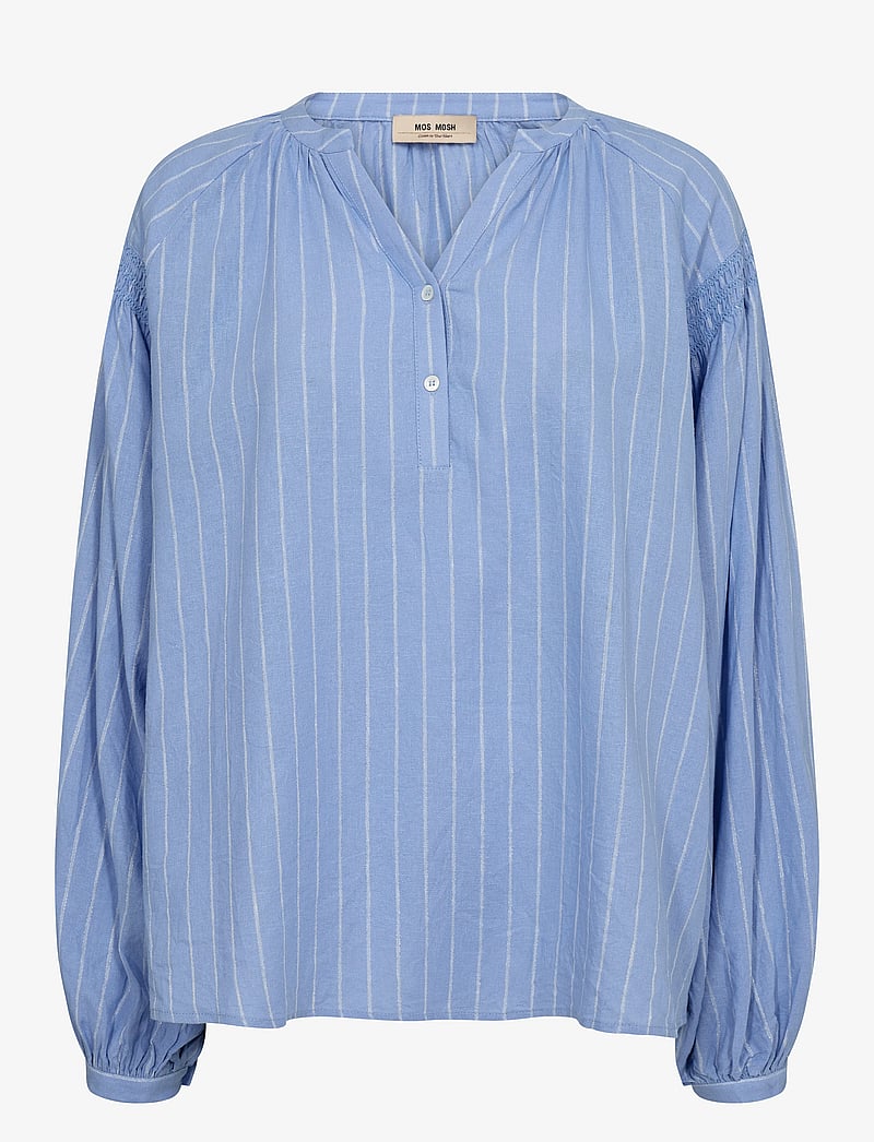 MOS MOSH - MMSafi Blouse - långärmade blusar - hydrangea - 0