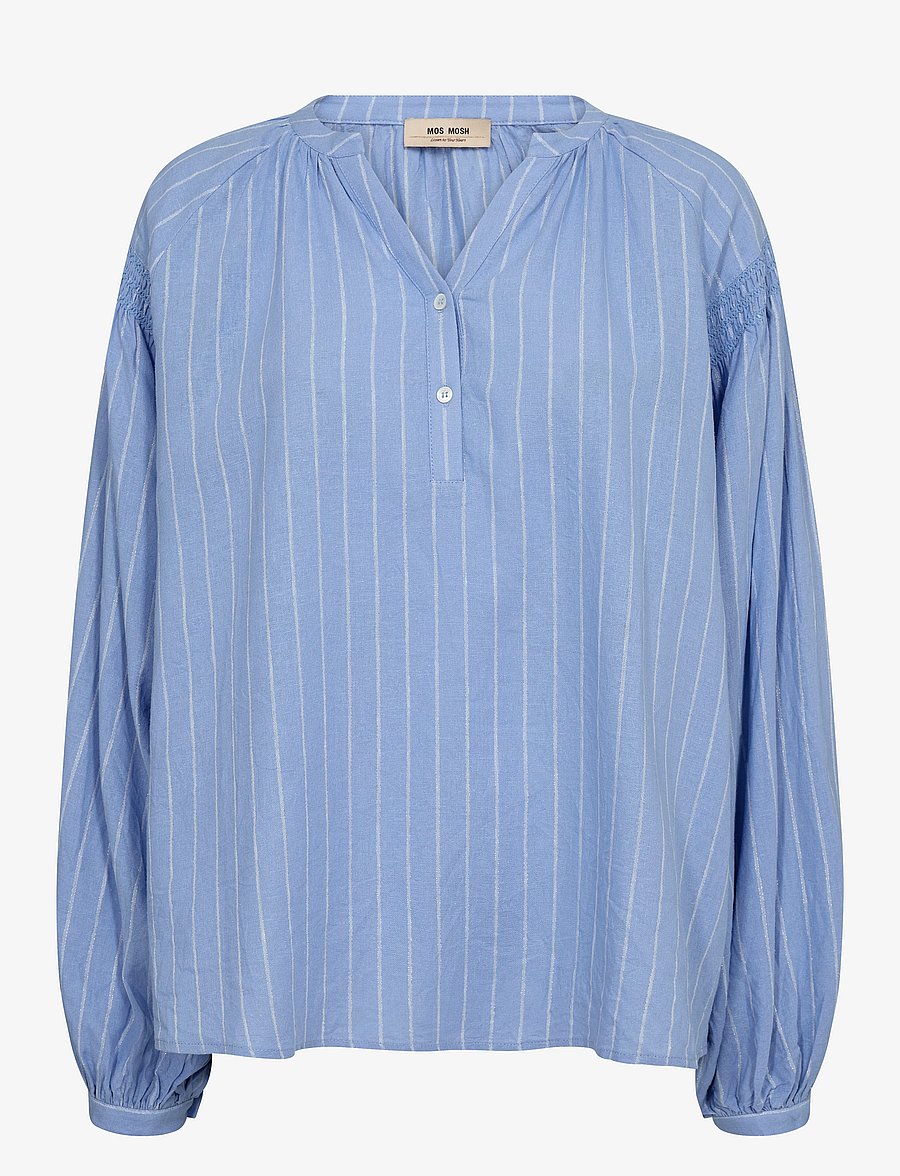 MOS MOSH - MMSafi Blouse - palaidinės ilgomis rankovėmis - hydrangea - 0