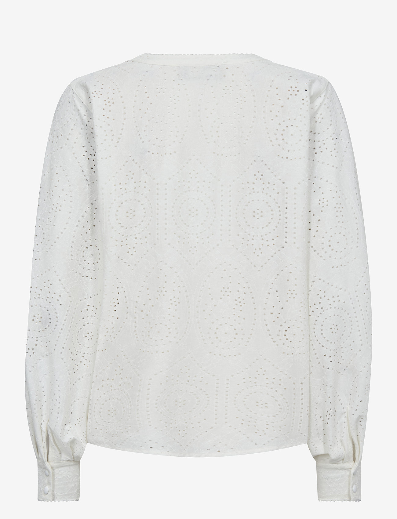 MOS MOSH - MMYen Sina Lace Blouse - langärmlige blusen - ecru - 1