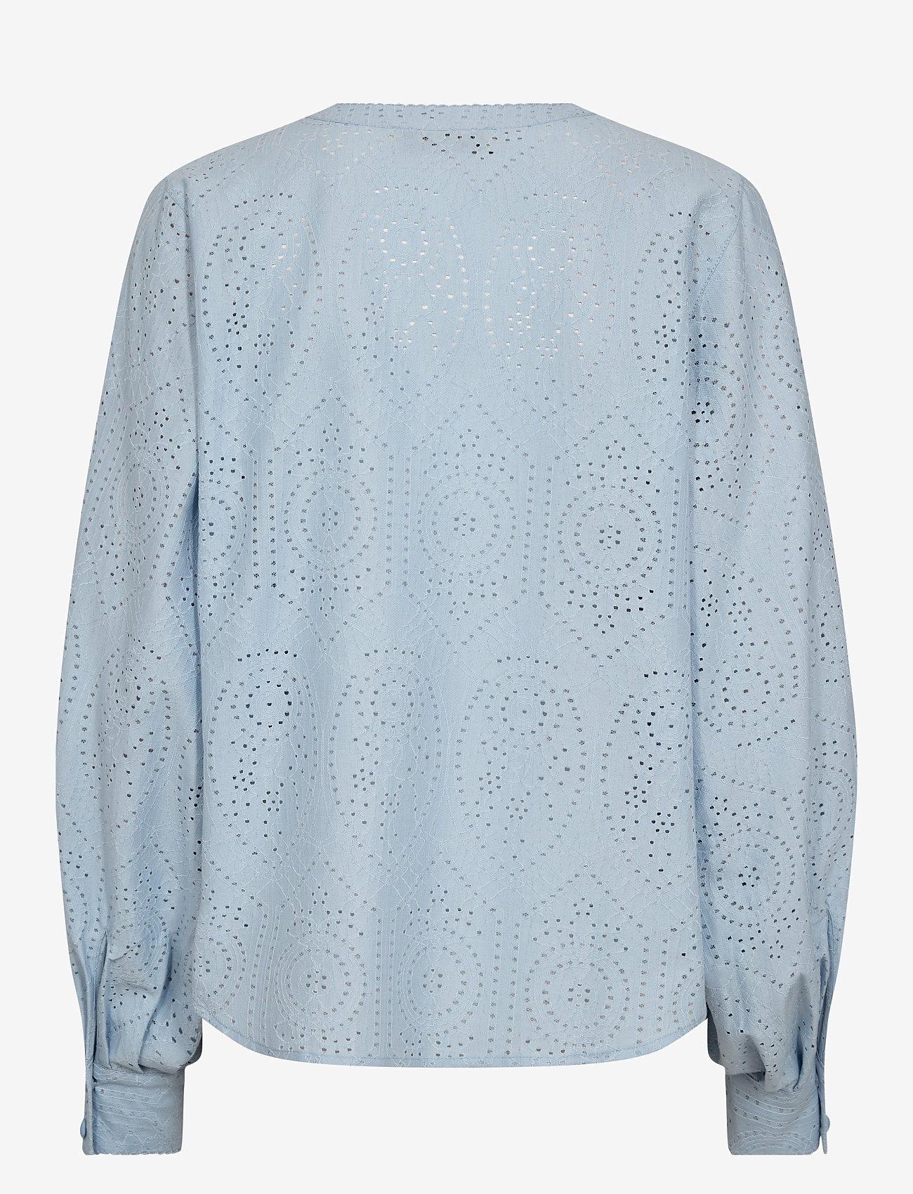 MOS MOSH - MMYen Sina Lace Blouse - langermede bluser - skyway - 1