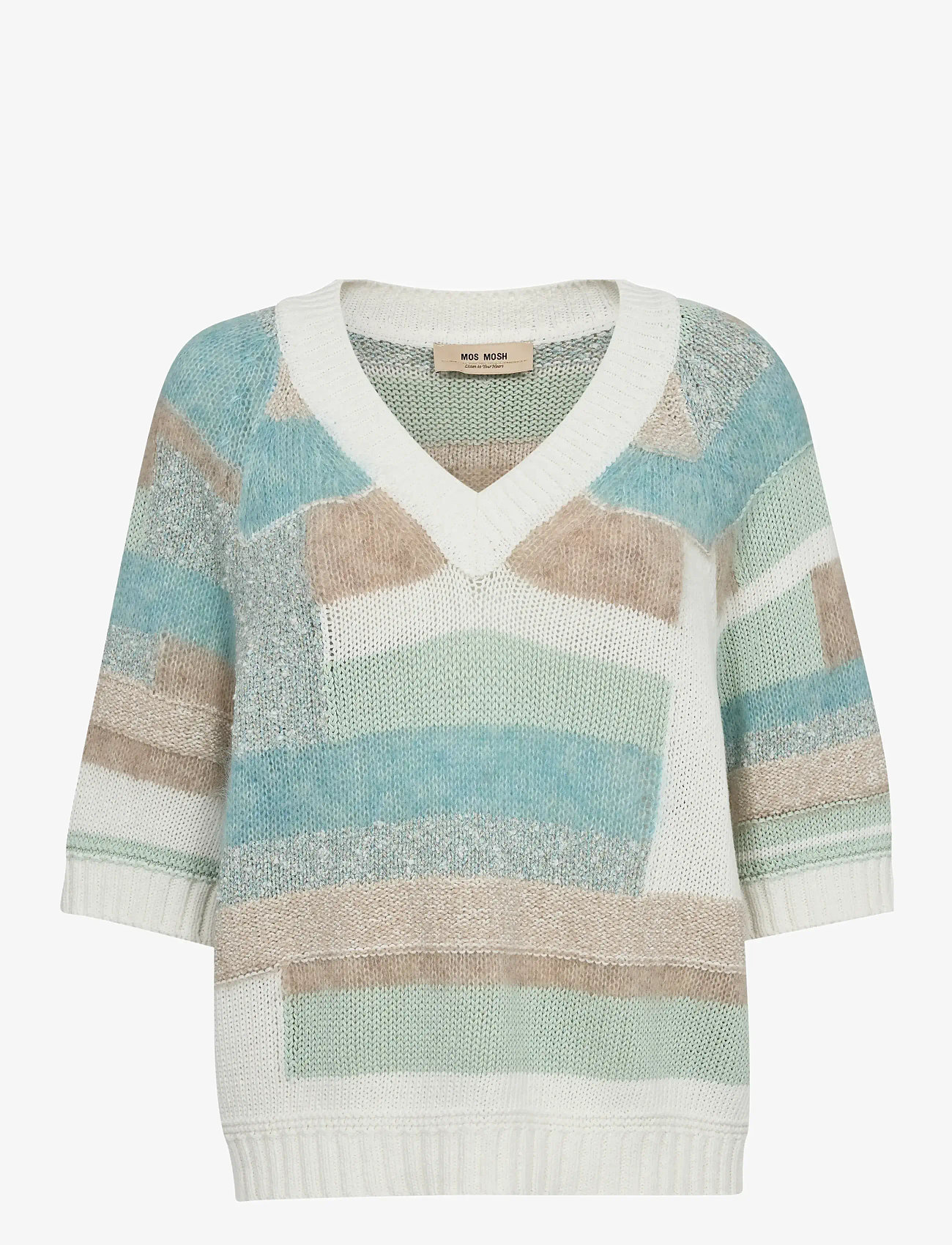 MOS MOSH - MMDaya SS Patch Knit - surf spray - 0