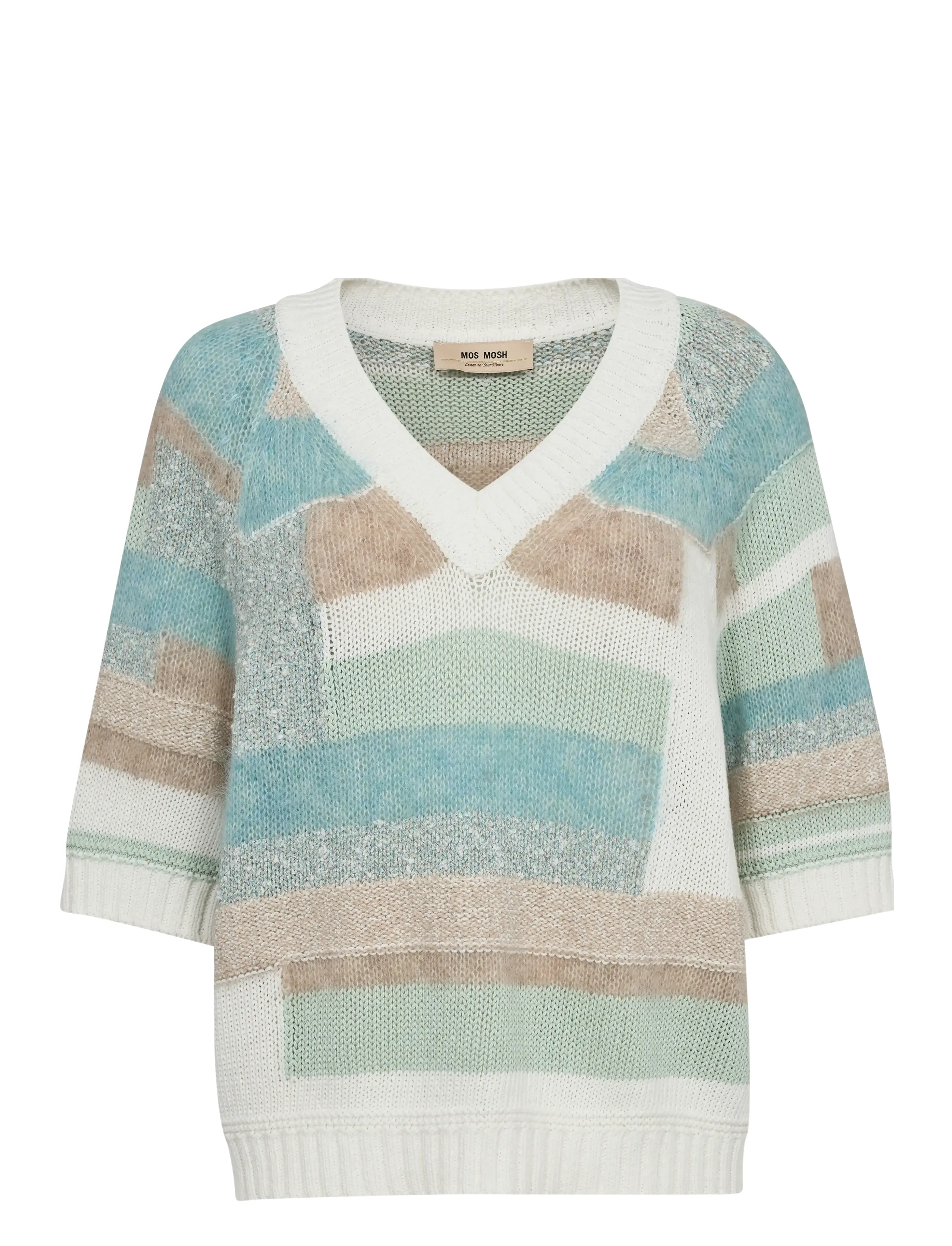 MOS MOSH - MMDaya SS Patch Knit - surf spray - 0