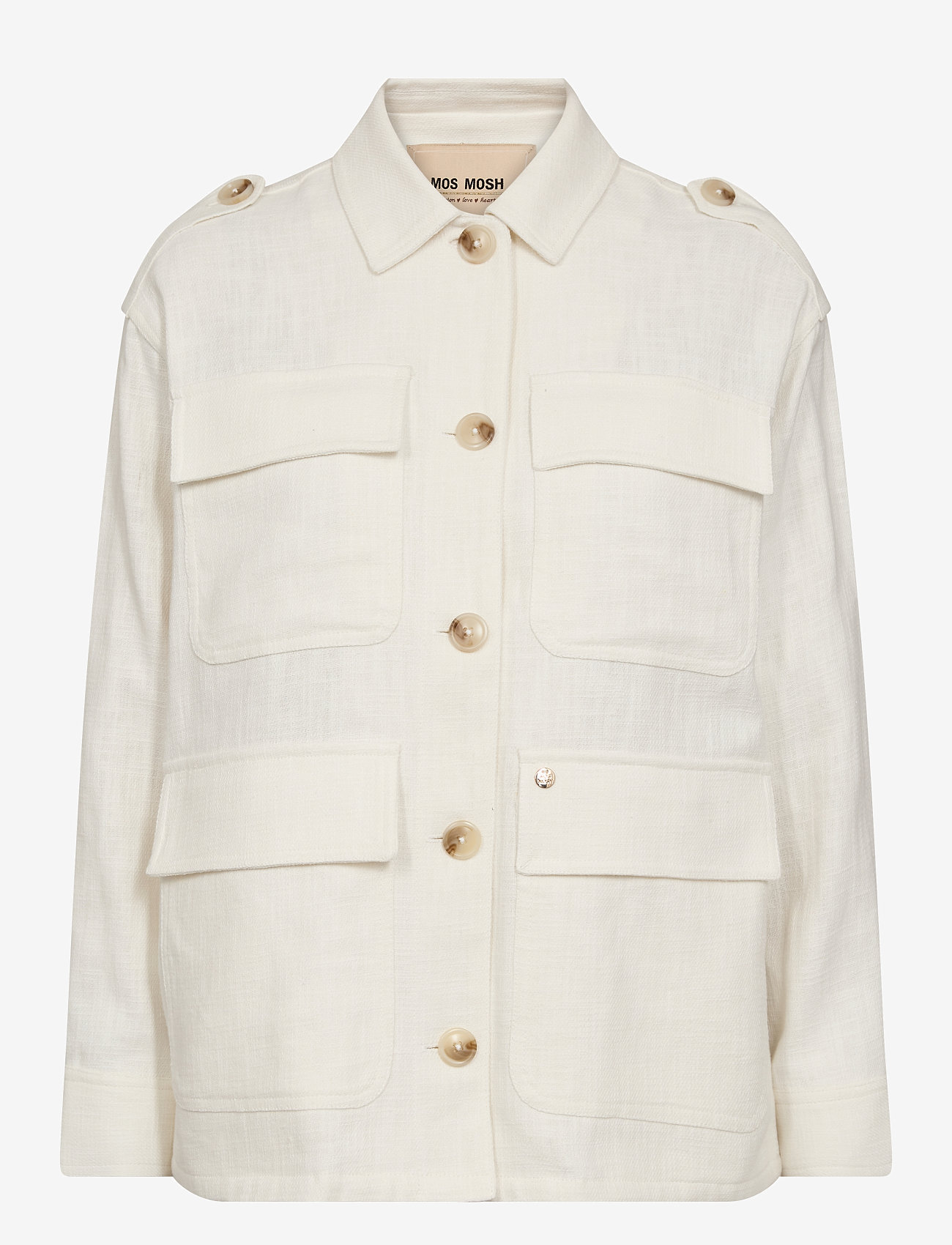 MOS MOSH - MMAlfea Ramie Jacket - sügisjakid - ecru - 0