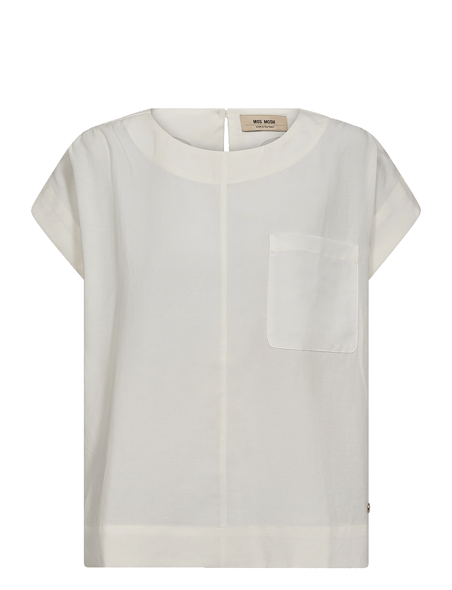 MOS MOSH - MMElena Alexis Blouse - blouses à manches courtes - ecru - 0