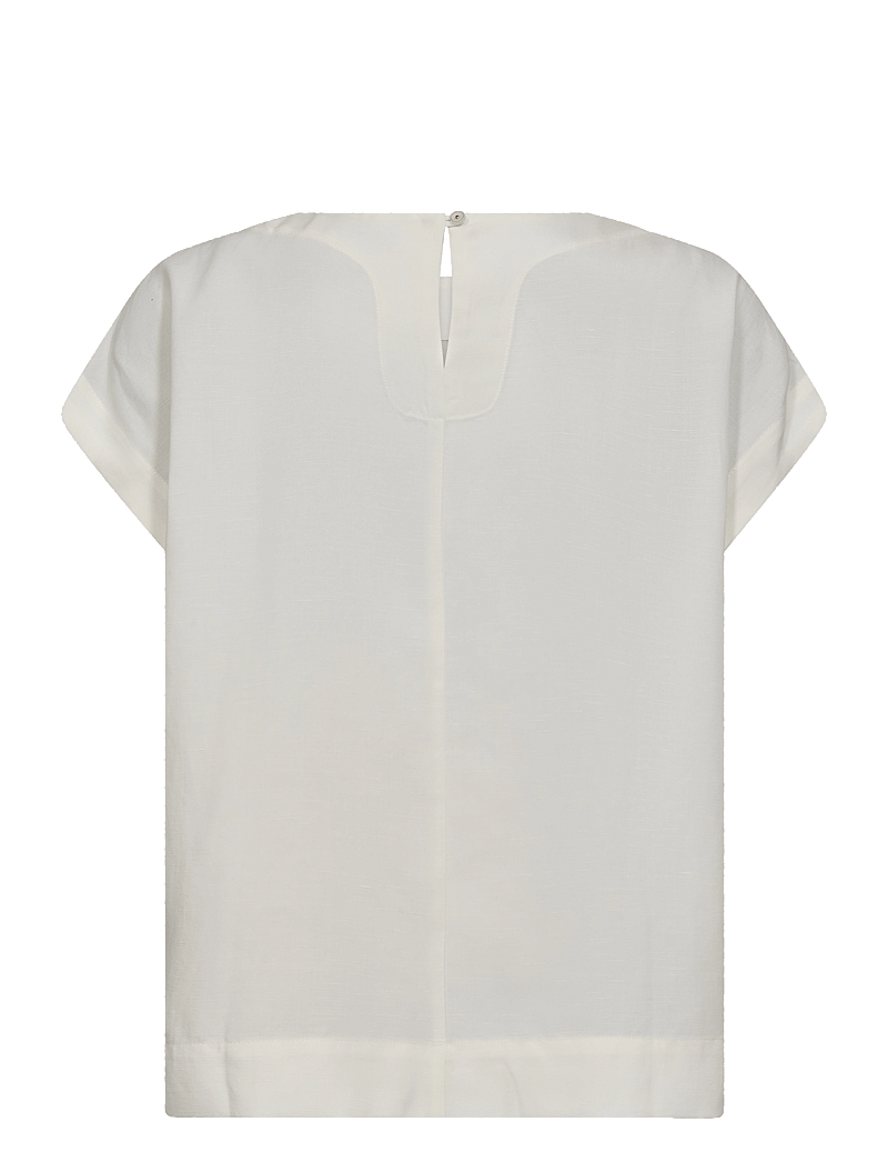 MOS MOSH - MMElena Alexis Blouse - kurzämlige blusen - ecru - 1