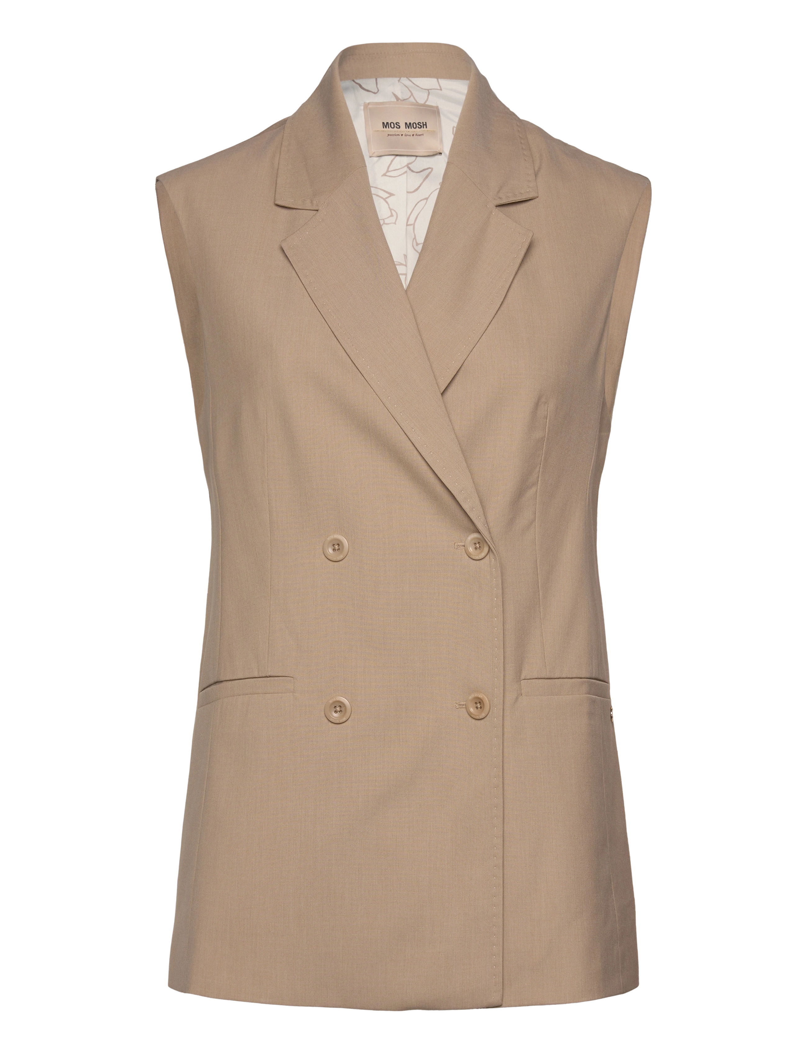 MOS MOSH Mmphiline Roy Vest Beige - 40 - Damen
