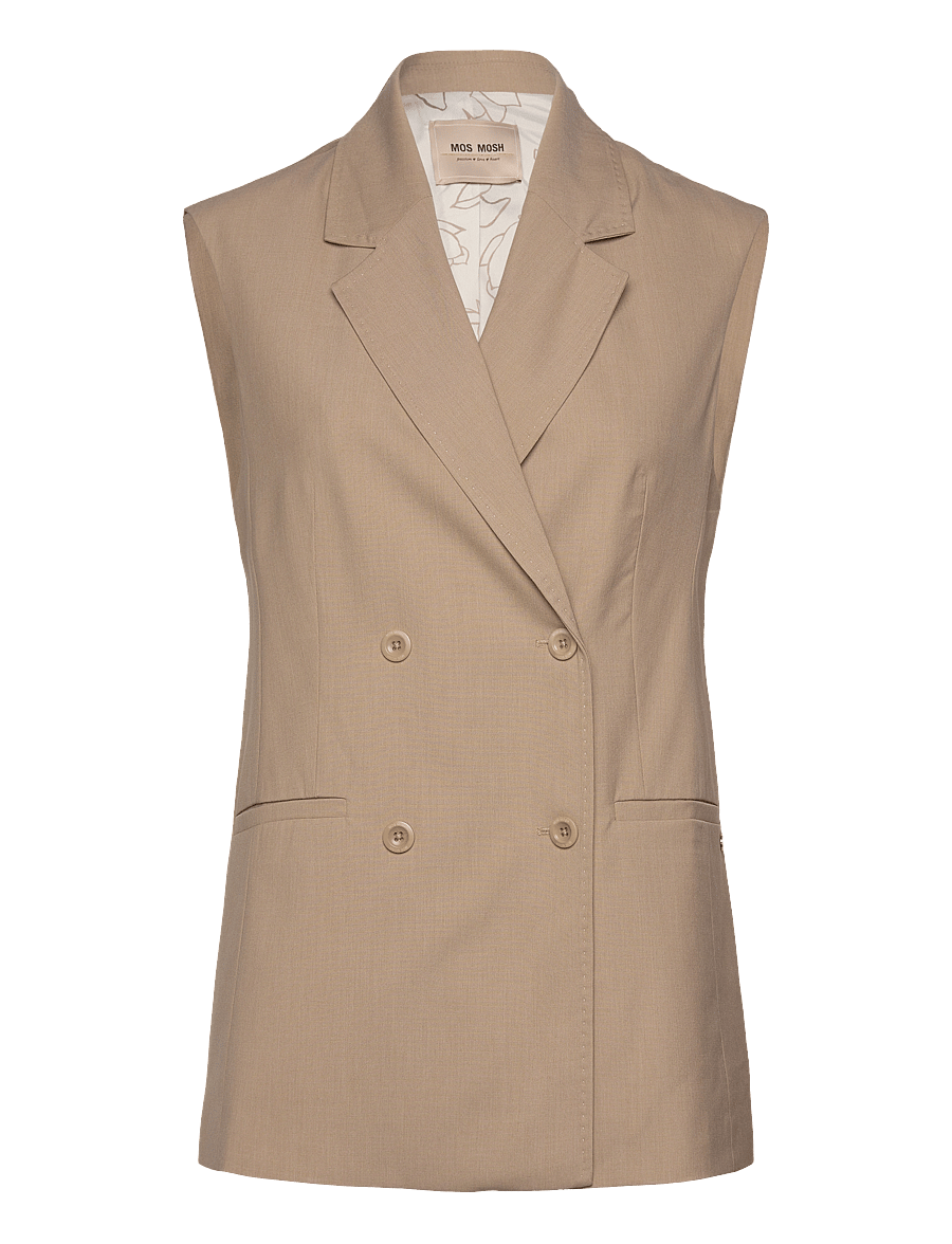 MOS MOSH - MMPhiline Roy Vest - gilets - sesame - 0