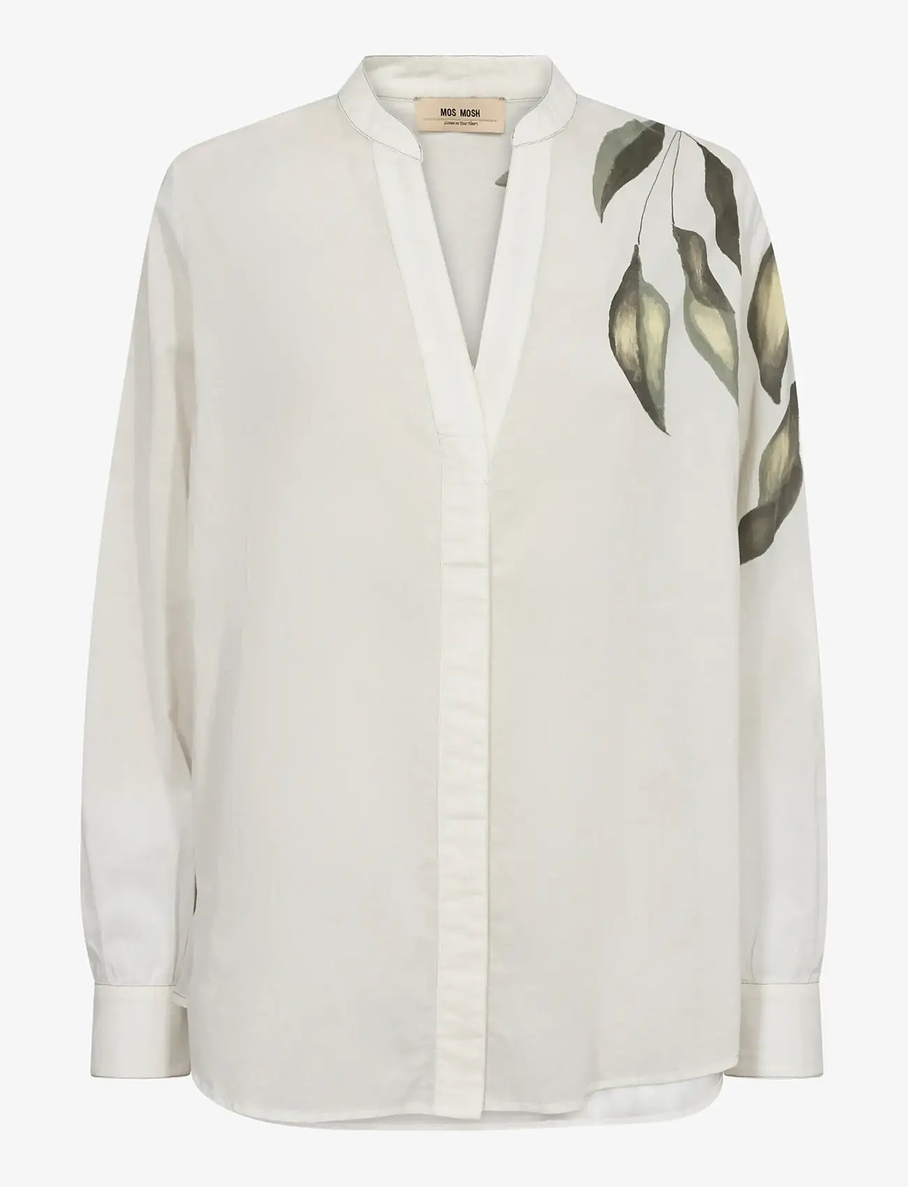 MOS MOSH - MMGemran Flick Blouse - langärmlige blusen - ecru - 0