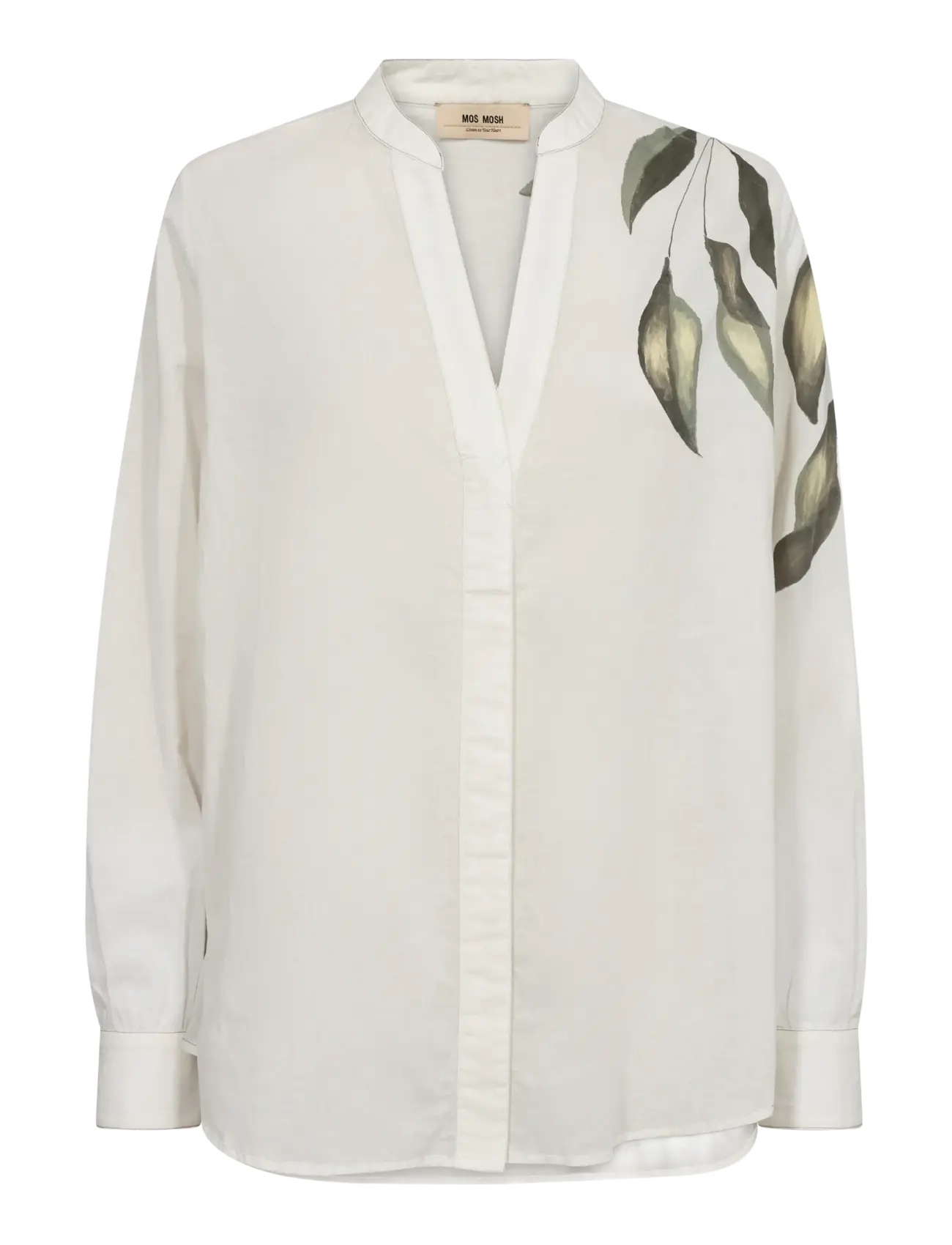 MOS MOSH MMGemran Flick Blouse - Transitional Layering - ECRU / cream