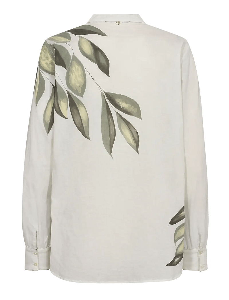 MOS MOSH - MMGemran Flick Blouse - langärmlige blusen - ecru - 1