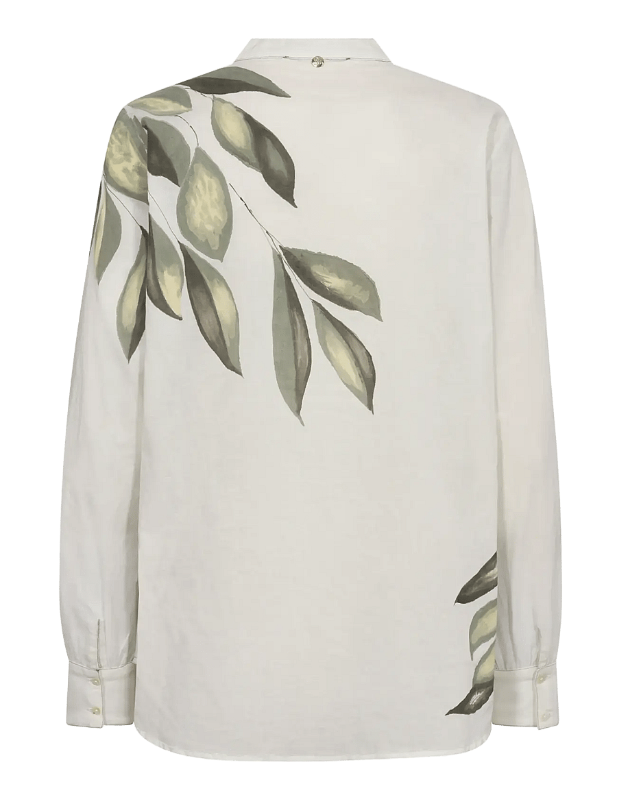 MOS MOSH - MMGemran Flick Blouse - langärmelige blusen - ecru - 1