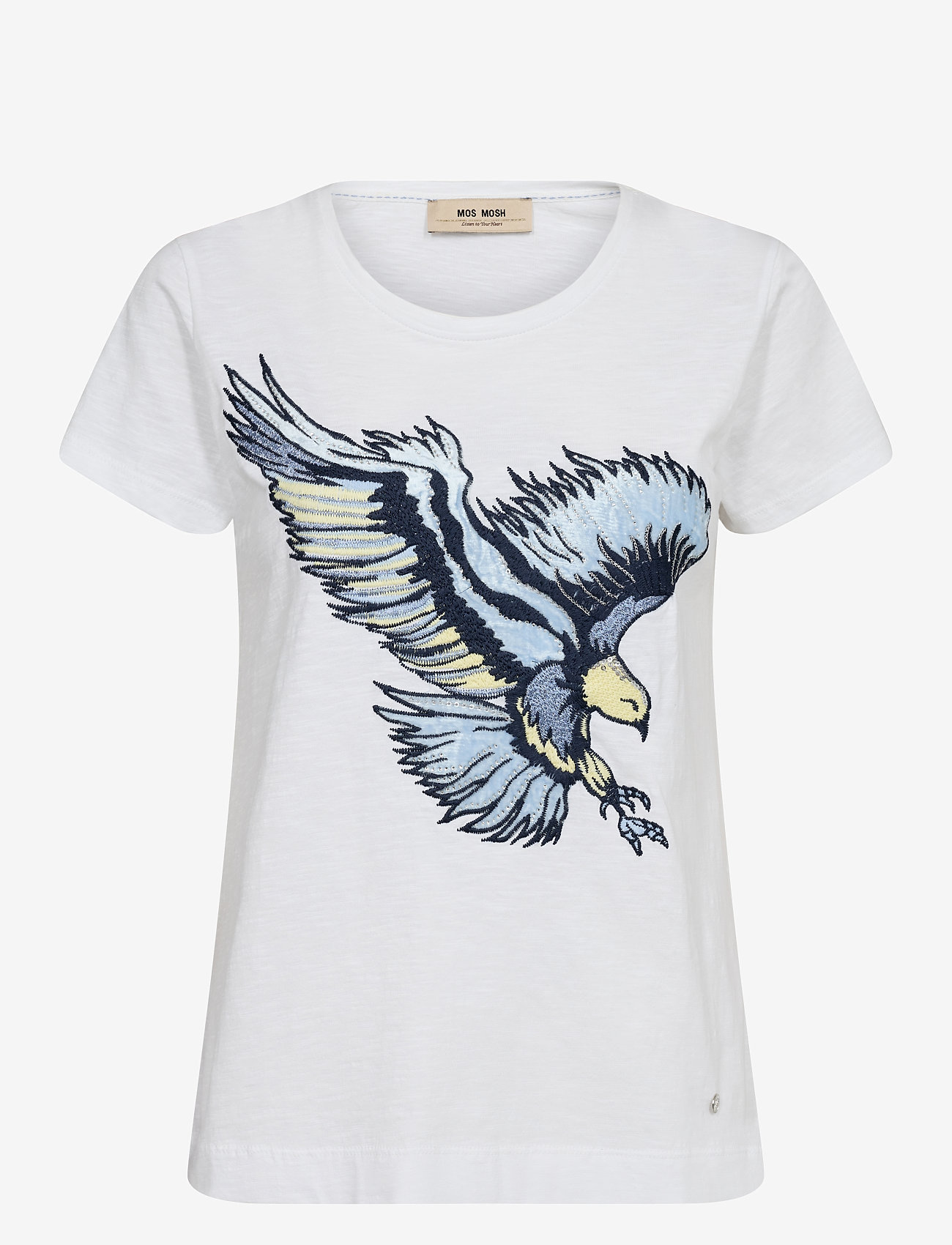 MOS MOSH - MMRem O-SS Eagle Tee - autumn clothing - white - 0