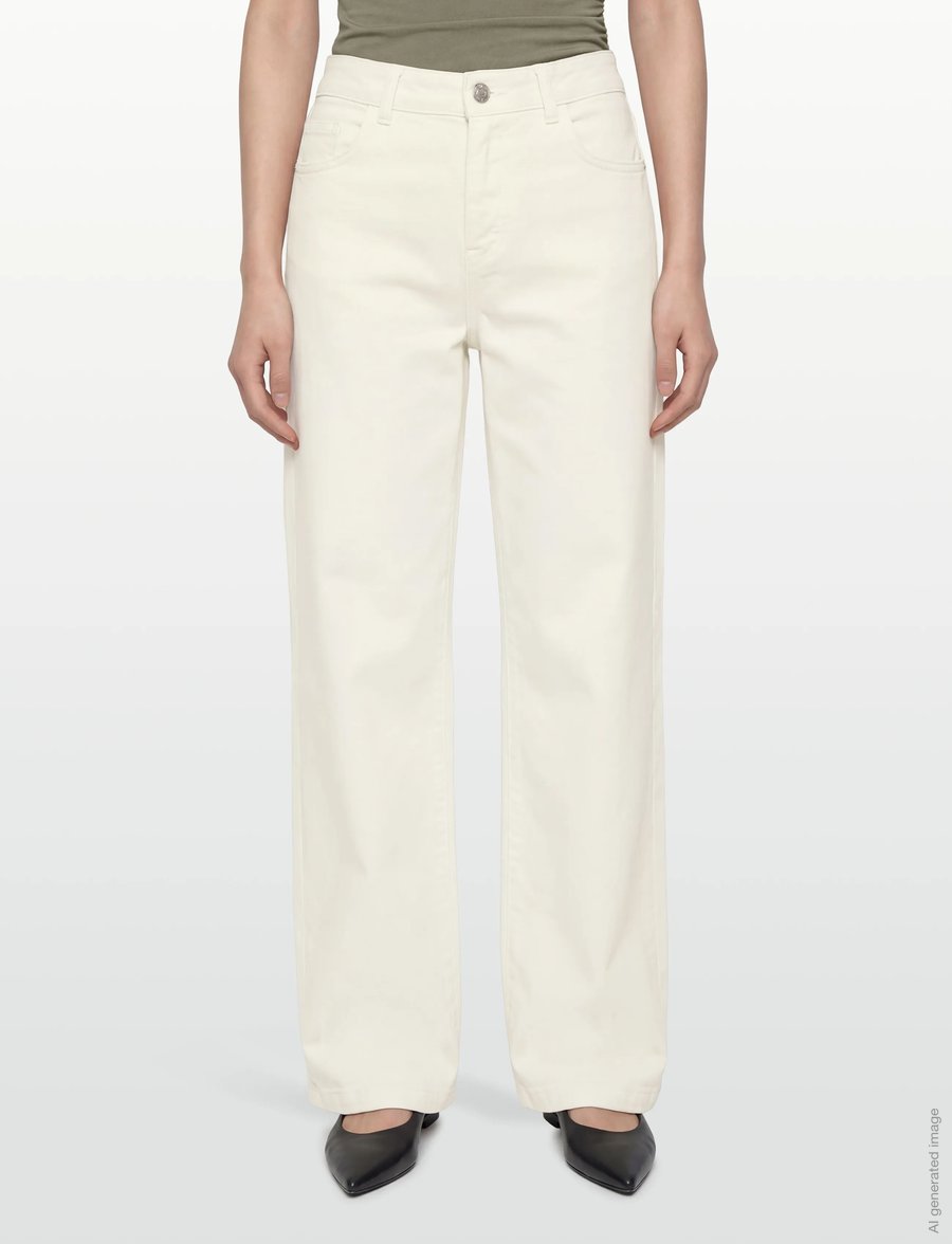 MOS MOSH - MMDara Treasure Pant - hosen mit weitem bein - ecru - 3