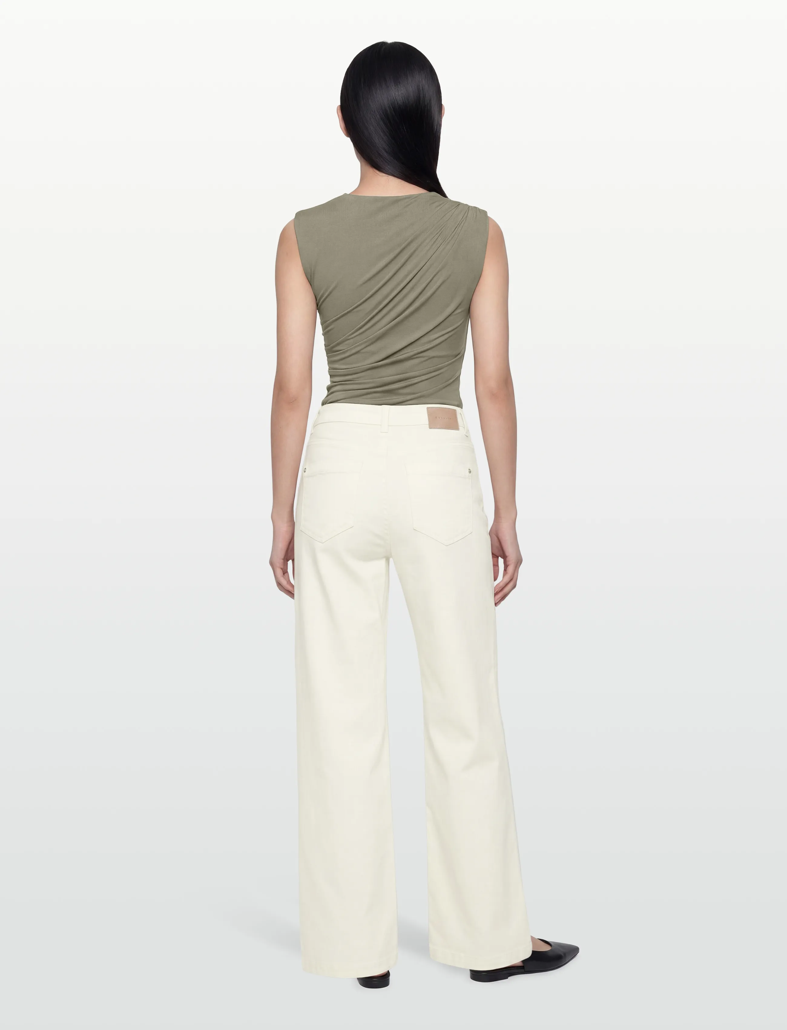 MOS MOSH - MMDara Treasure Pant - leveälahkeiset farkut - ecru - 4