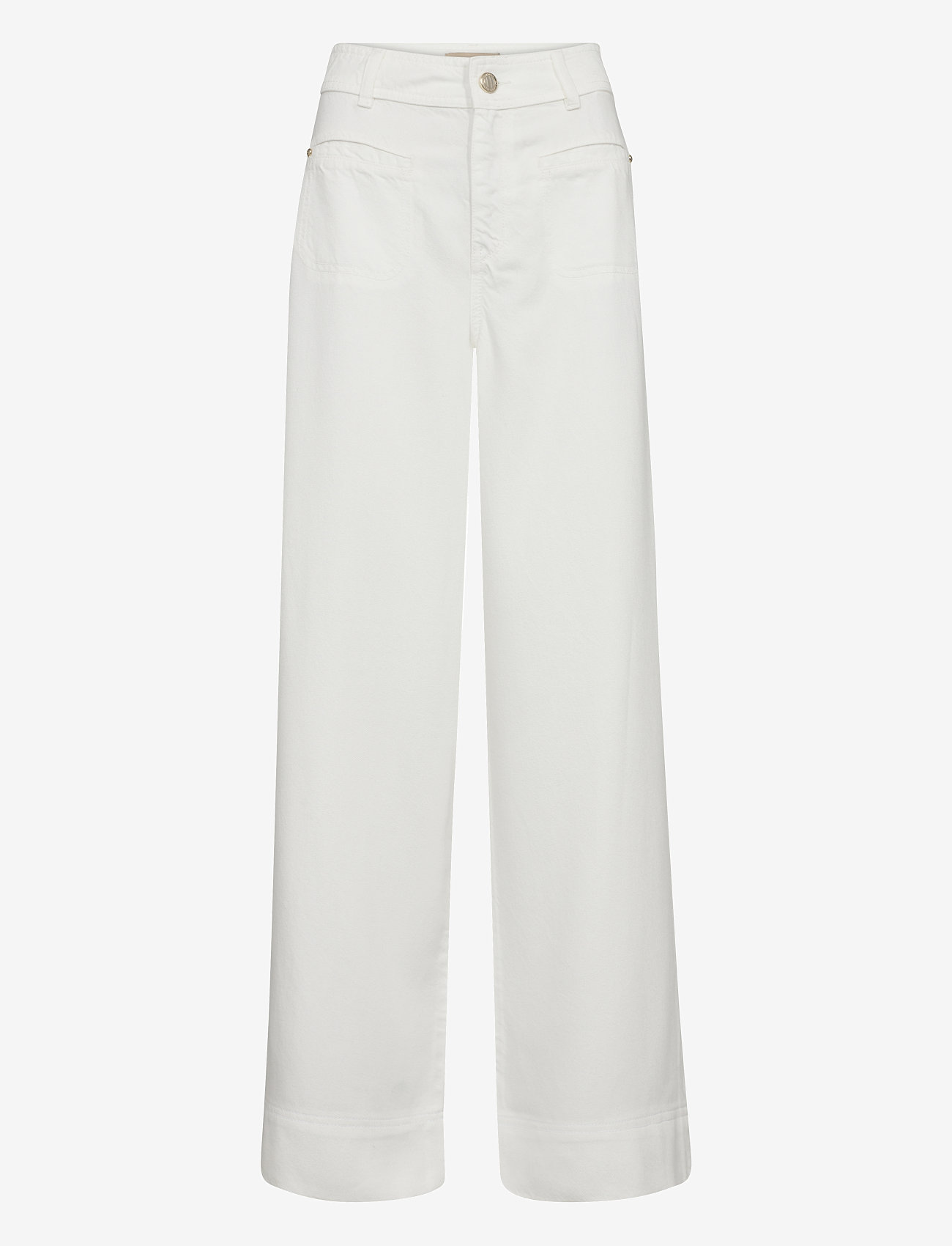 MOS MOSH - MMSoey Beaumont Pant - bukser med brede ben - ecru - 0