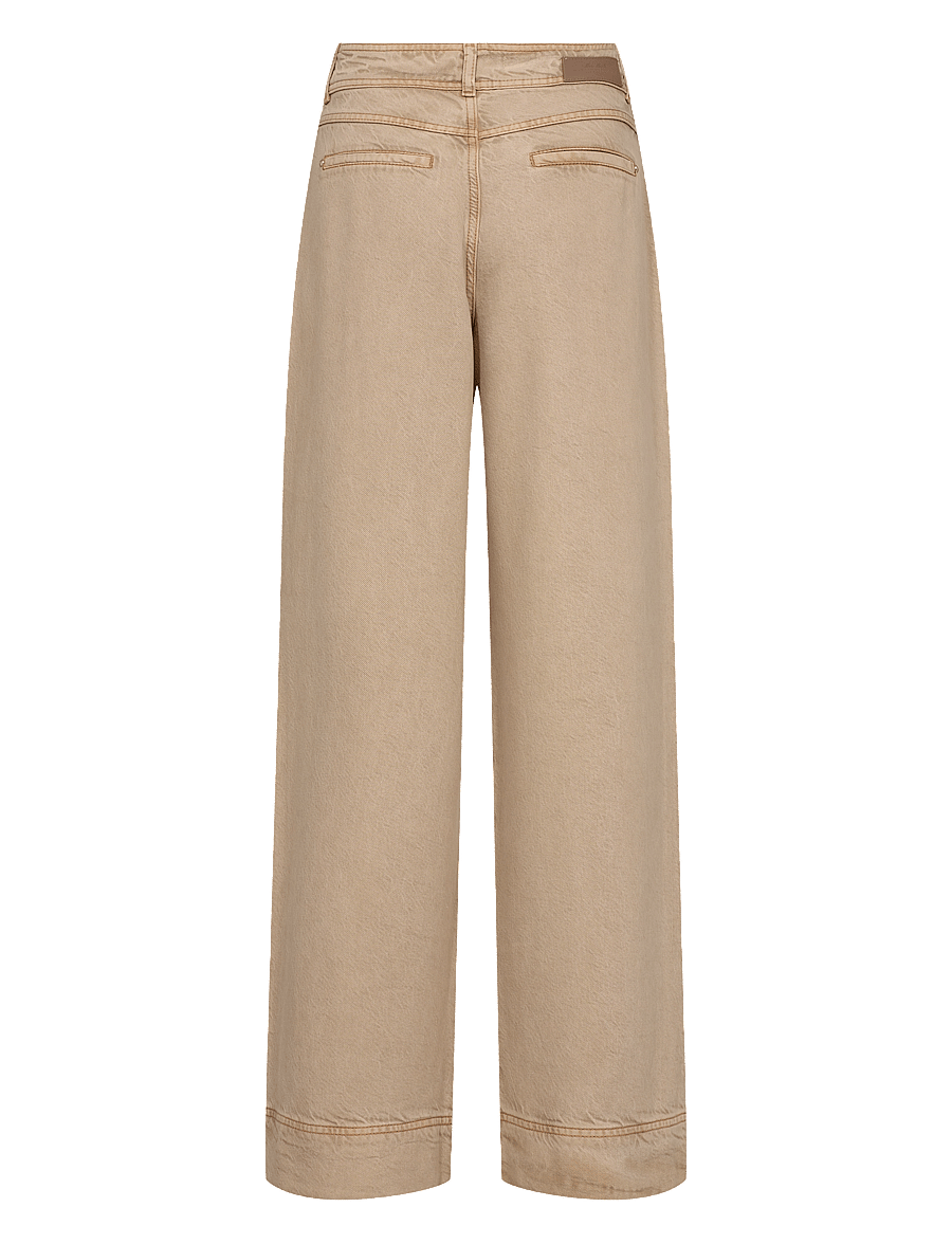 MOS MOSH - MMSoey Beaumont Pant - wide leg trousers - sesame - 1