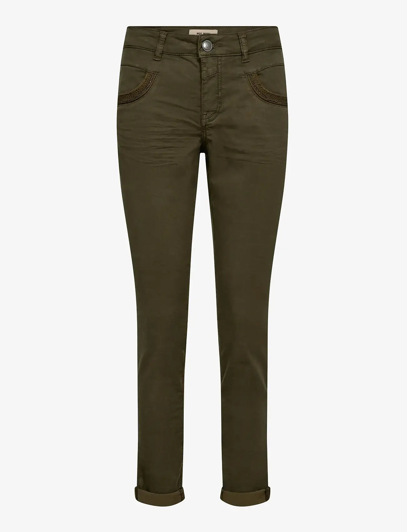 MOS MOSH - MMNaomi Treasure Pant - kitsad teksad - olive night - 0