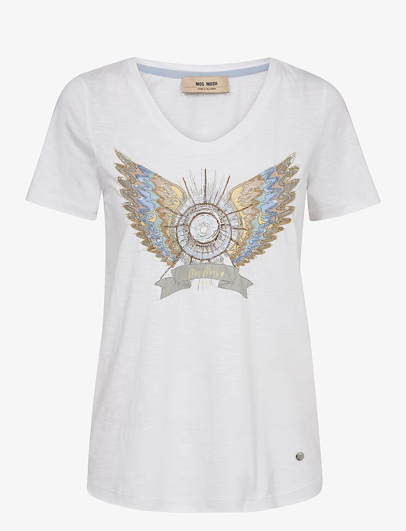 MOS MOSH - MMGethi Deco Tee - t-shirts - white - 0