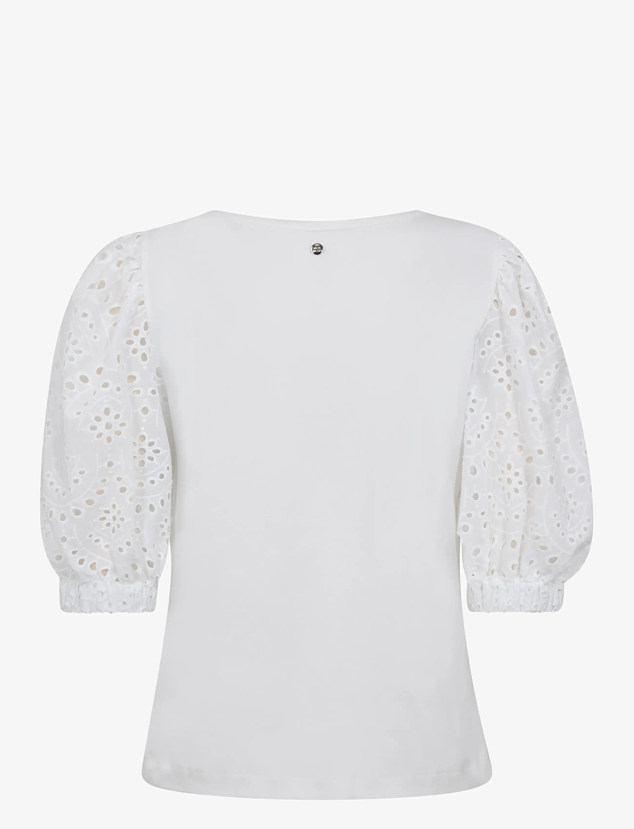 MOS MOSH - MMPuffy O-SS Tee - kurzämlige blusen - white - 1