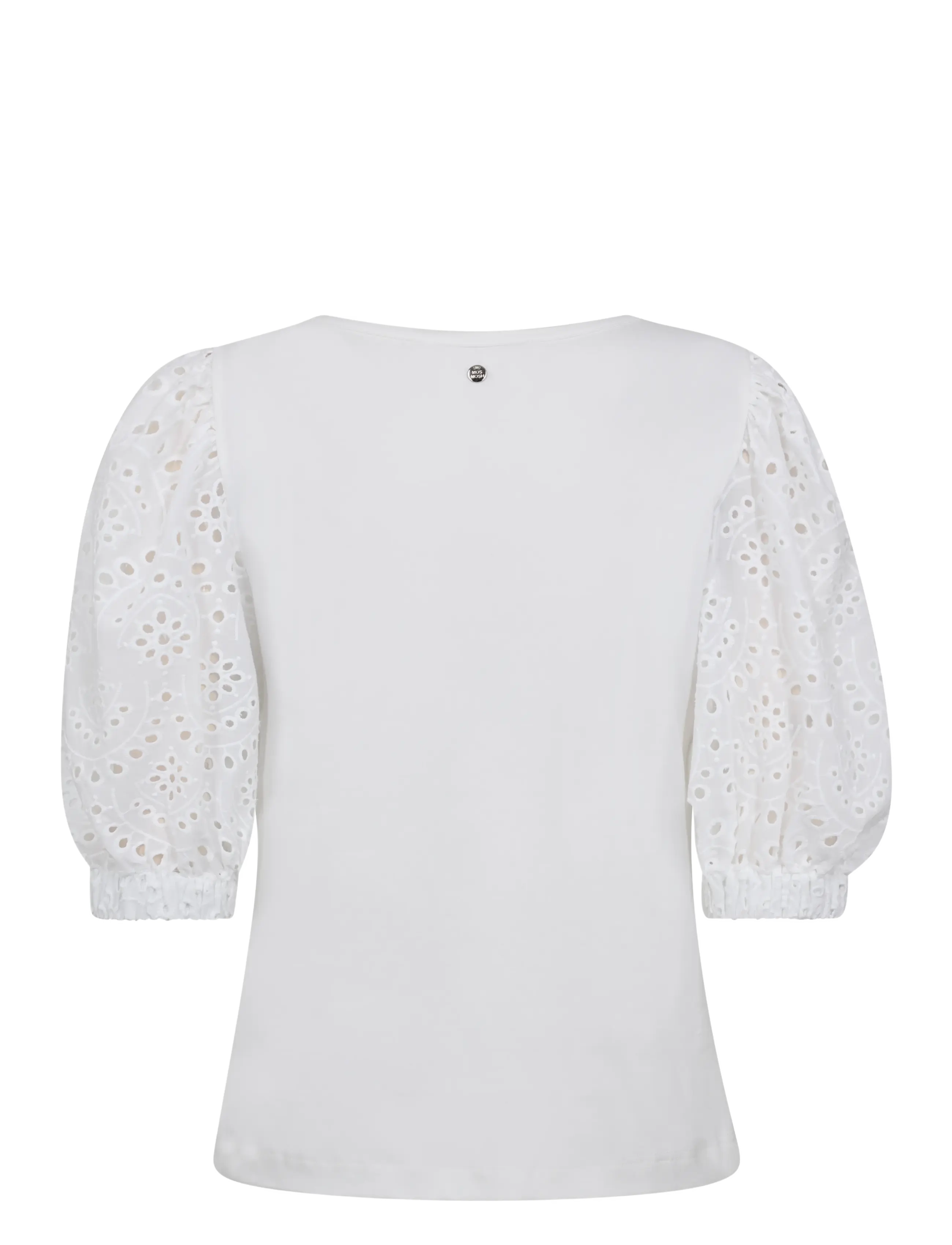 MOS MOSH - MMPuffy O-SS Tee - kurzämlige blusen - white - 1
