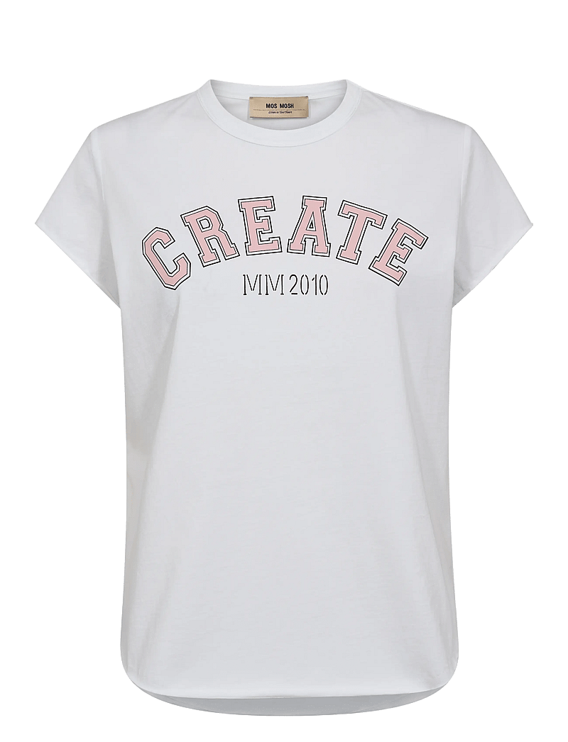 MOS MOSH - MMCelli O-SS Tee - t-shirts - powder pink - 0