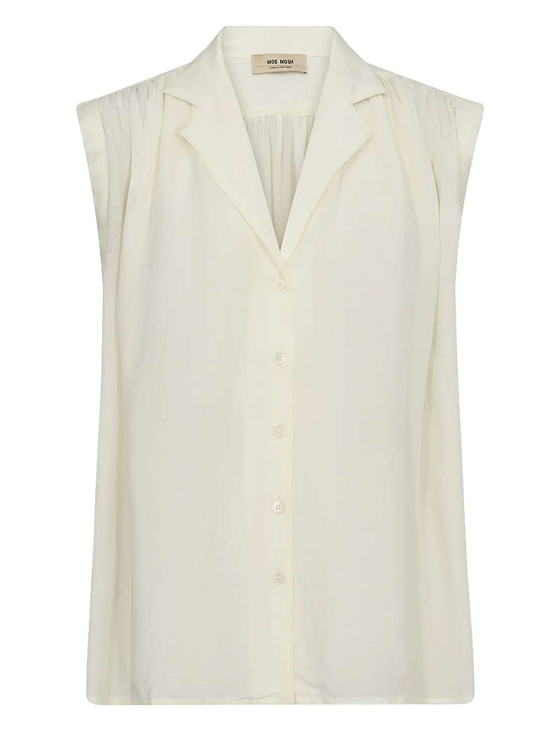 MOS MOSH - MMZuno SL Blouse - sleeveless blouses - lemon icing - 0